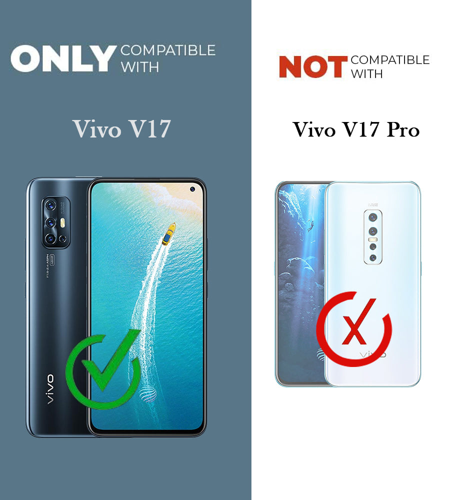 For Vivo V17 Back Cover Case ( Matte Finish Silicone with Inside Fiber cloth)