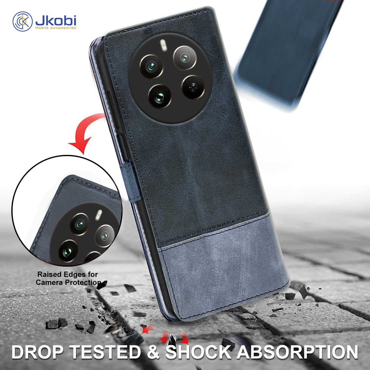 For Realme Narzo 70 5G Flip Cover Case (Professional Dual Leather Wallet with Magnetic Closure)