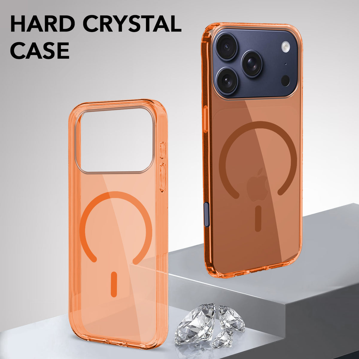 For iPhone 17 Pro | iPhone 18 Pro Back Cover Case Lifetime Anti-Yellow MagSafe Compatible Clear (Sleek Hard Crystal | Camera Protection and Shockproof)