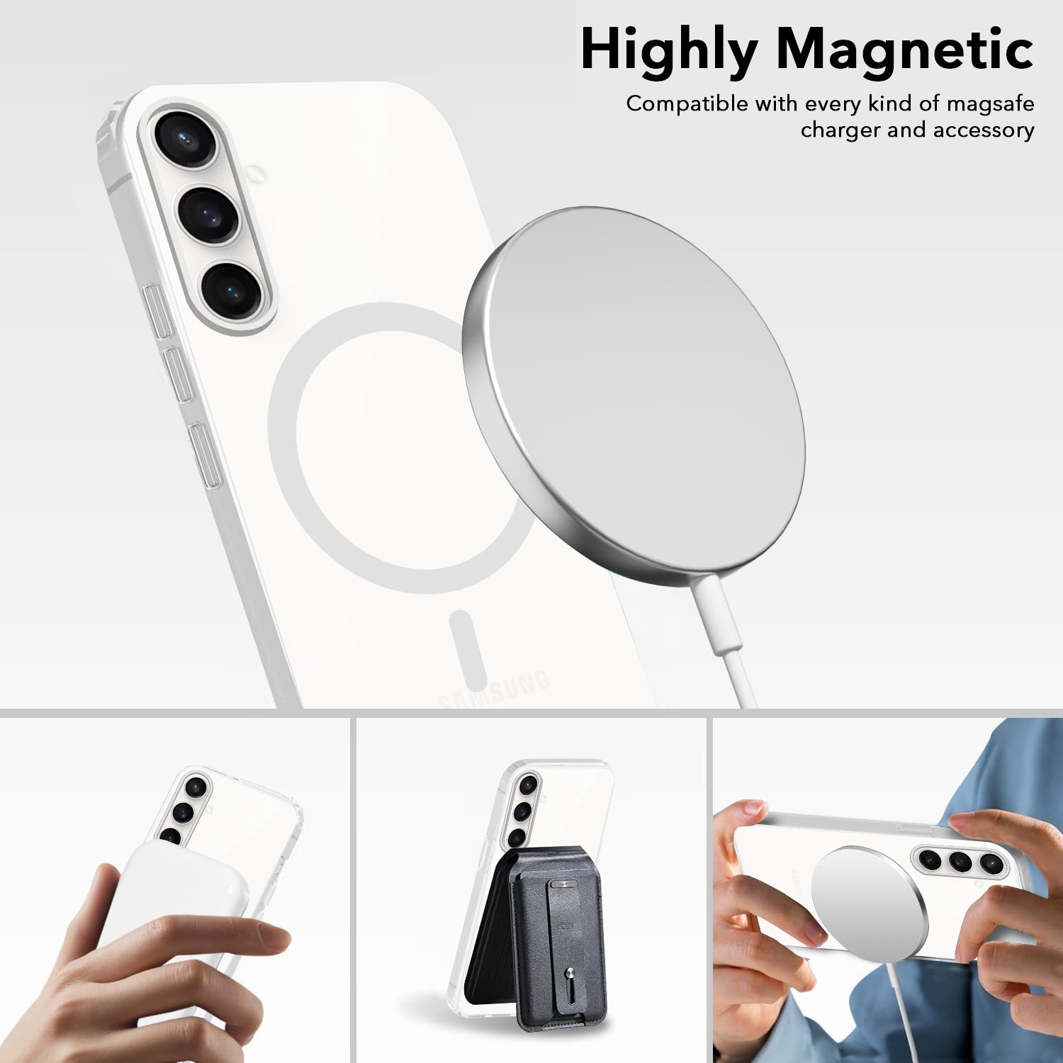 For Samsung Galaxy S23 FE 5G Back Cover Case (Frosted Matte Feel | MagSafe Compatible Wireless Charging | Polycarbonate Material)