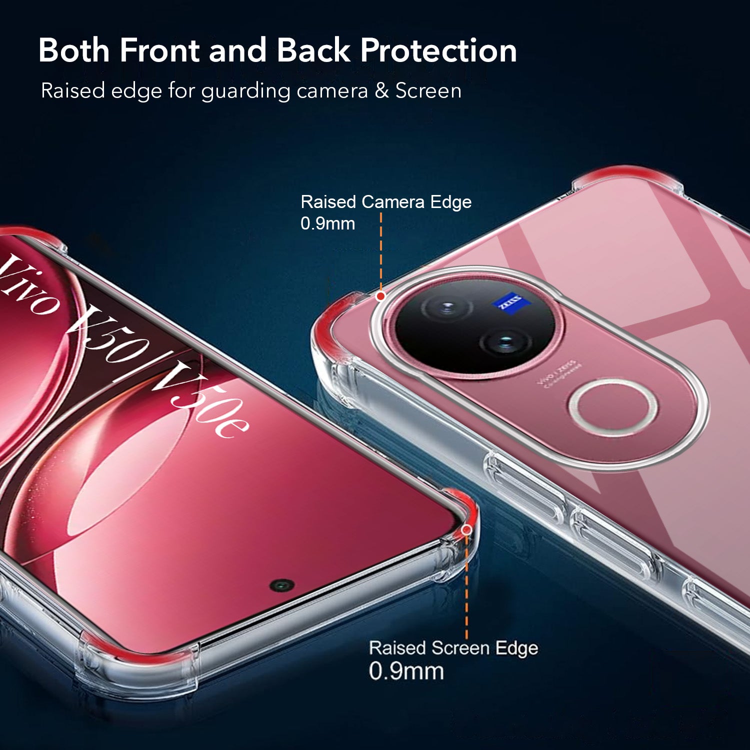 For Vivo V50 | Vivo V50e Back Cover  Shockproof Crystal-Clear (Drop & Camera Protection | Hard Polycarbonate)