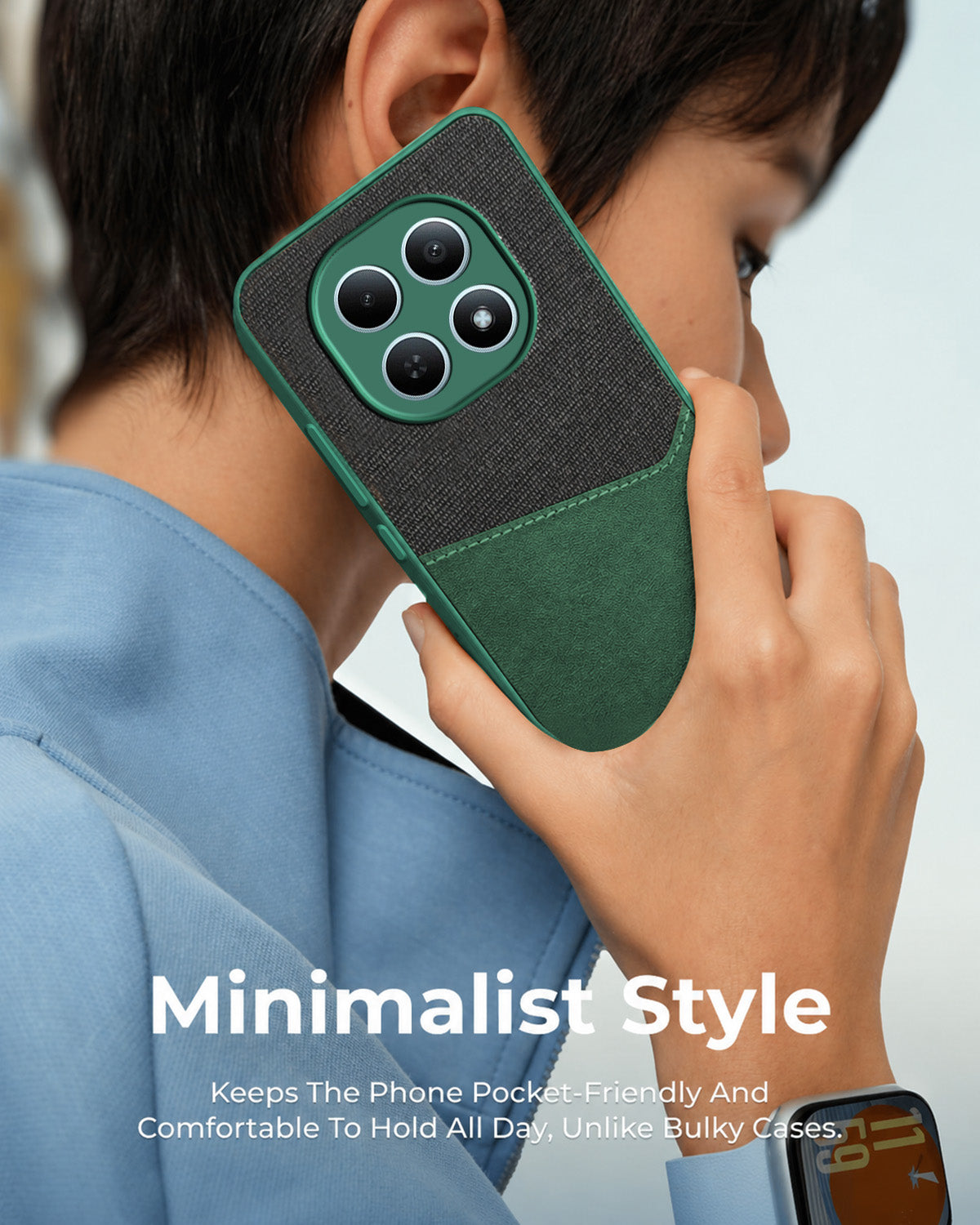 For Xiaomi Redmi Note 15 5G | Redmi Note 15 SE 5G Back Cover Case (Dual PU Leather Stitch | Professional Minimalist | Soft and Flexible)