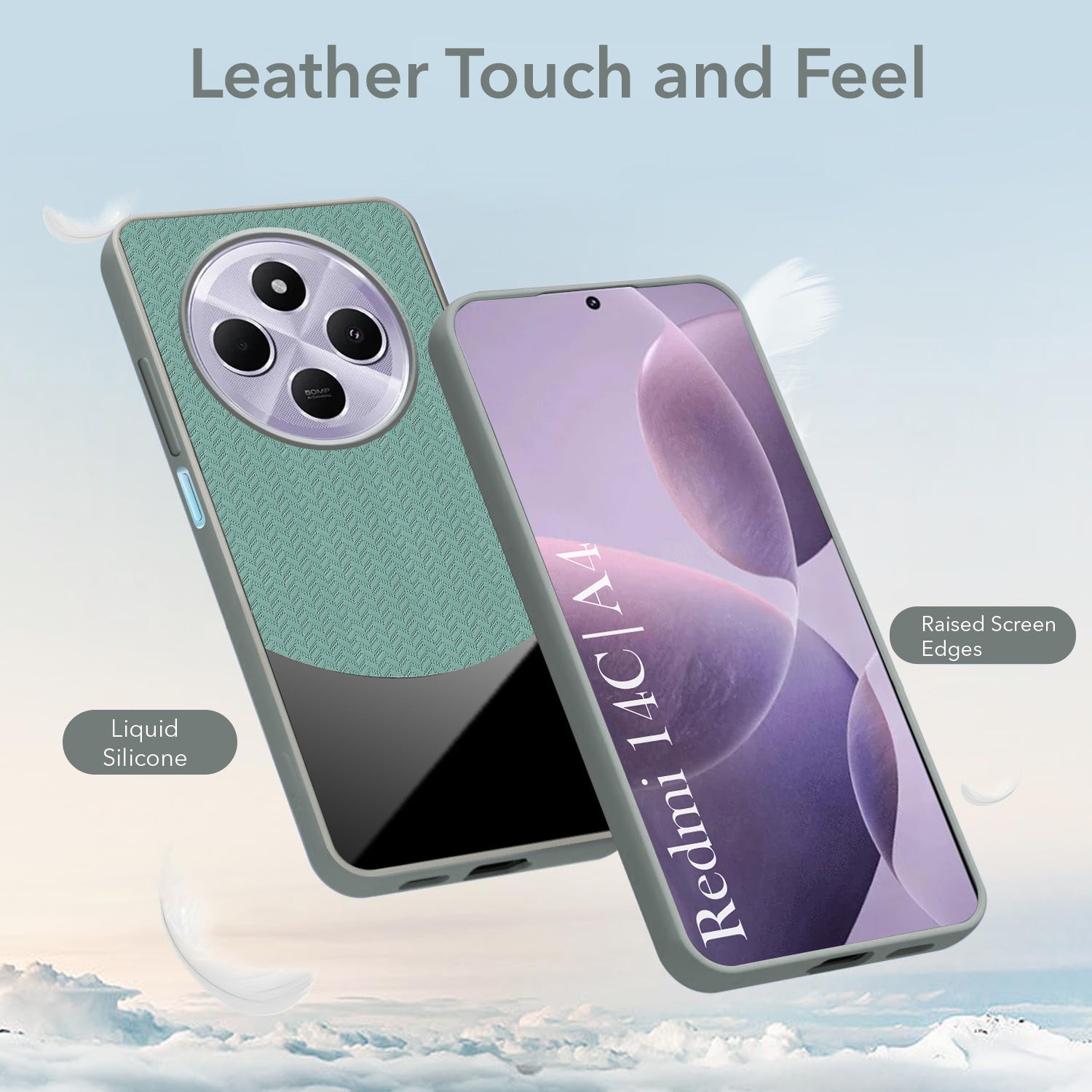 For Redmi A4 5G | Xiaomi Redmi 14C Silicone Finish Back Cover Case (Premium Minimalist Professional Feel | Camera Protection Bump)