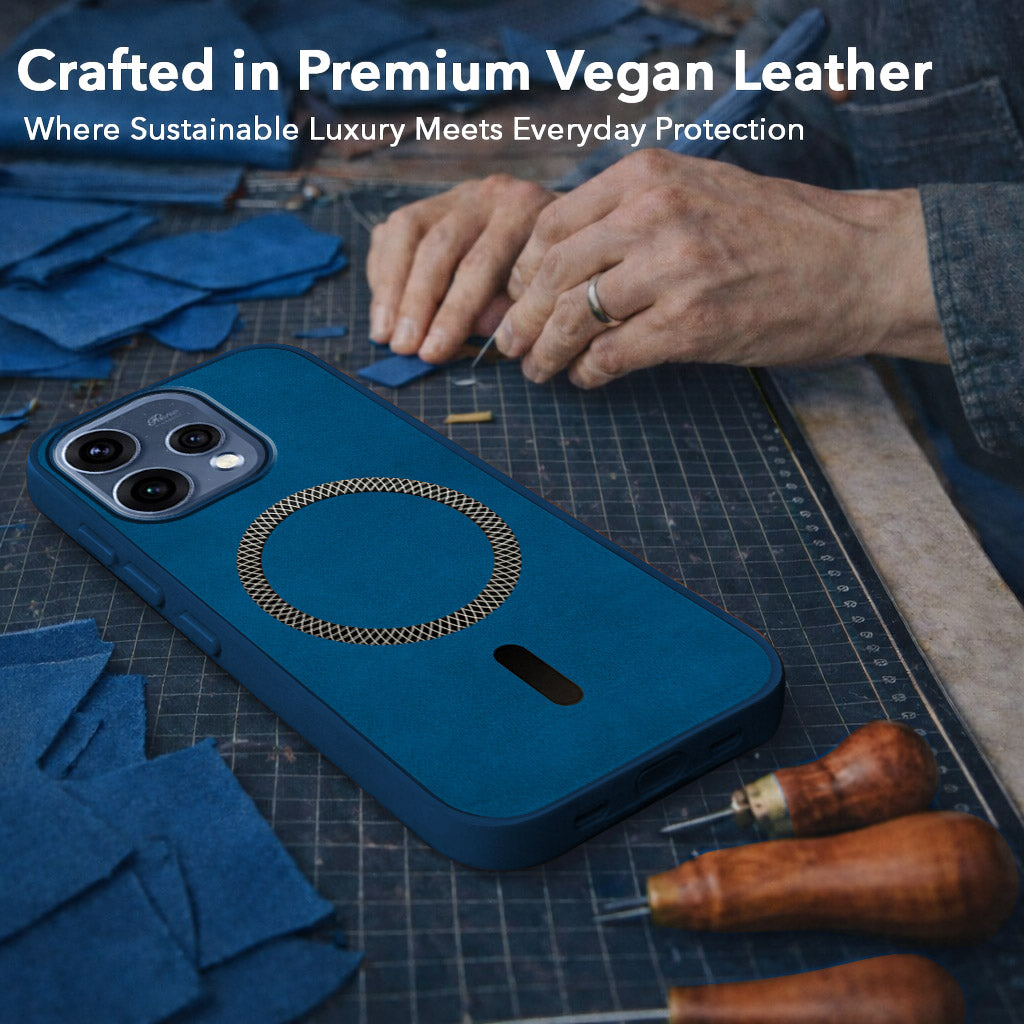 For Oppo Reno15 5G | Oppo Reno 15 5G Back Cover Case Leather Finish (MagSafe Compatible Wireless Charging | Soft Touch | Camera Bump Protection)