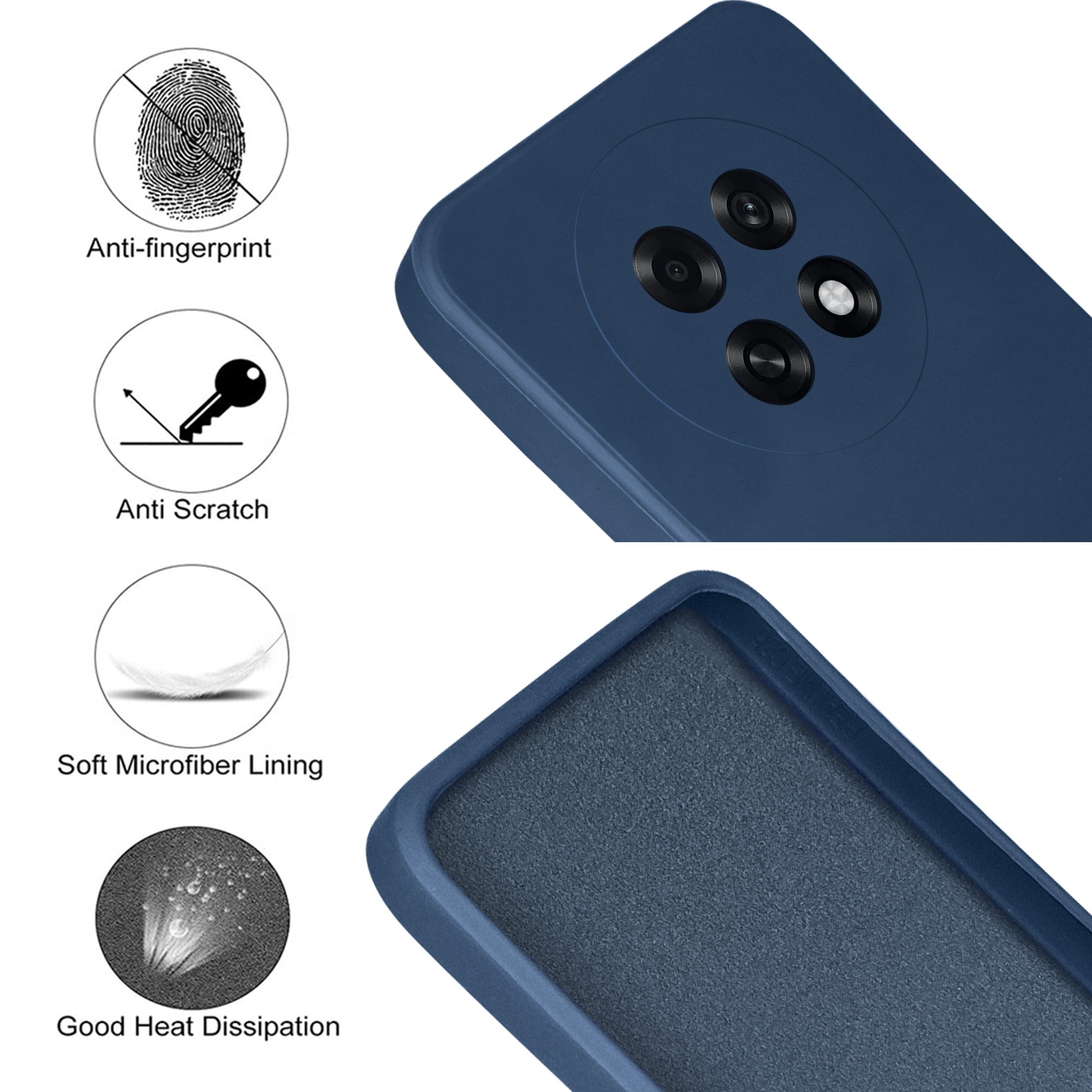 For Oppo F31 Pro Plus Back Cover Case (Matte Finish Silicone with Inside Fiber cloth)