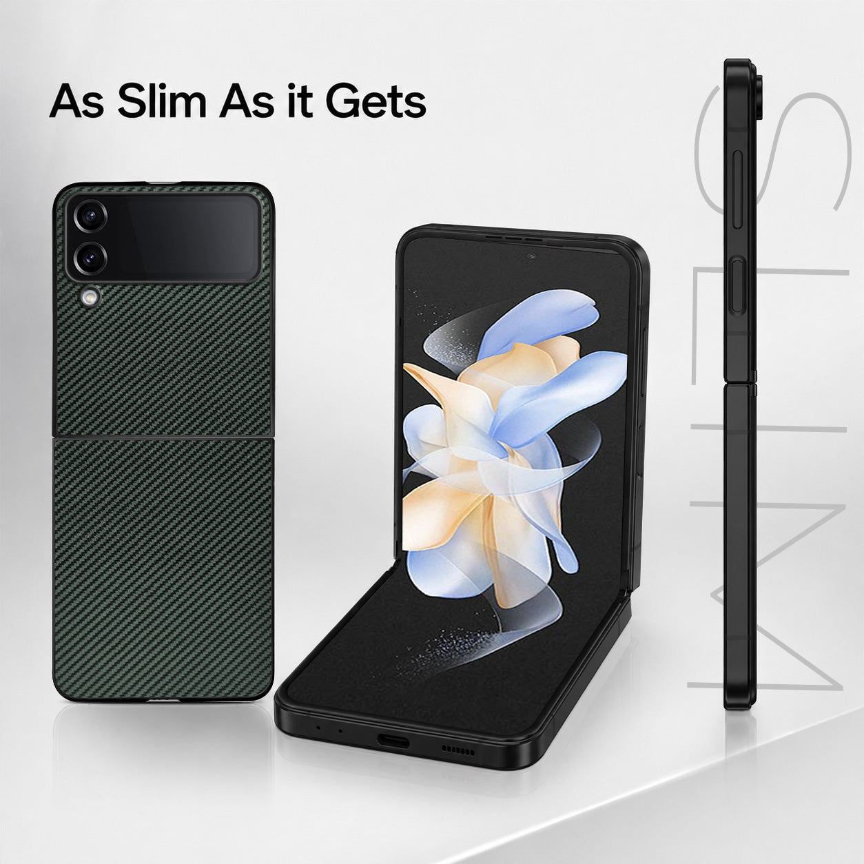 For Samsung Galaxy Z Flip 4 5G Back Flip Case Cover (Craft Printed Design | Hybrid Texture | Inside Microfiber Cloth)