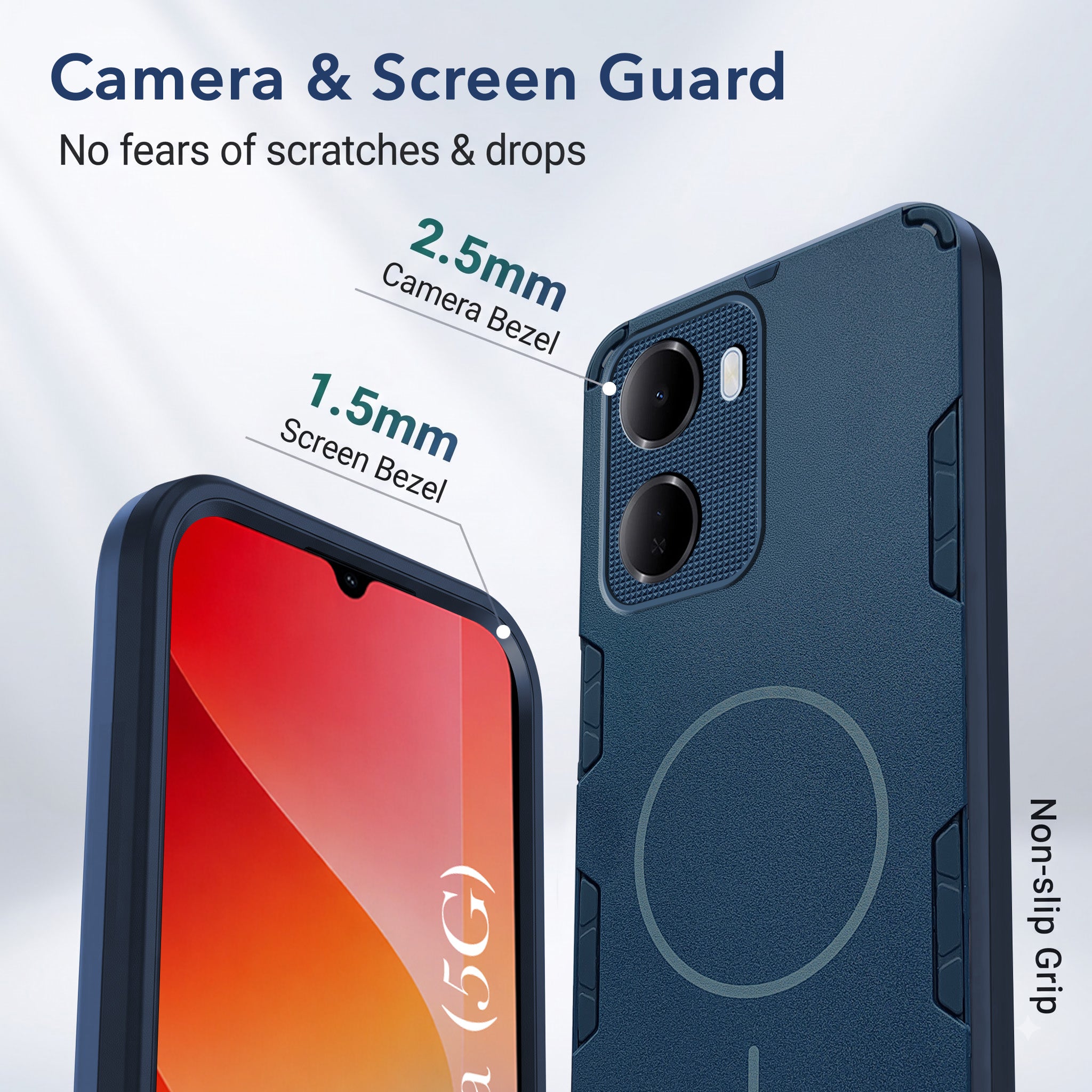 For Redmi 15A 5G Back Cover Case (Slim Hybrid Armor | Shockproof Camera Protection | Rugged Dual Layer)