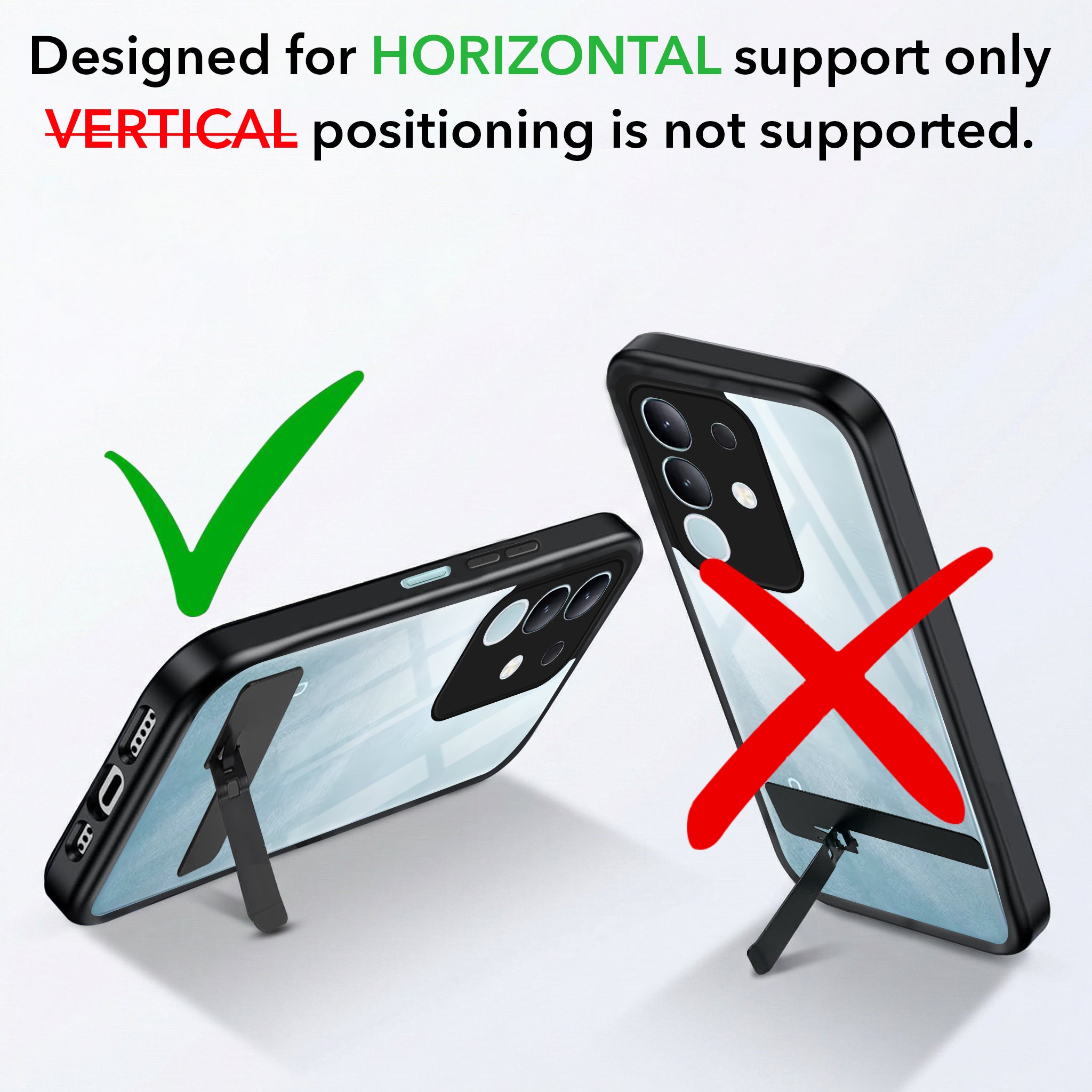 For Vivo T4x | Vivo Y31 Pro Back Cover Case (Built-in Stand | Lifetime Anti Yellow | Kickstand Shockproof | Camera Protection | MagSafe Compatible)