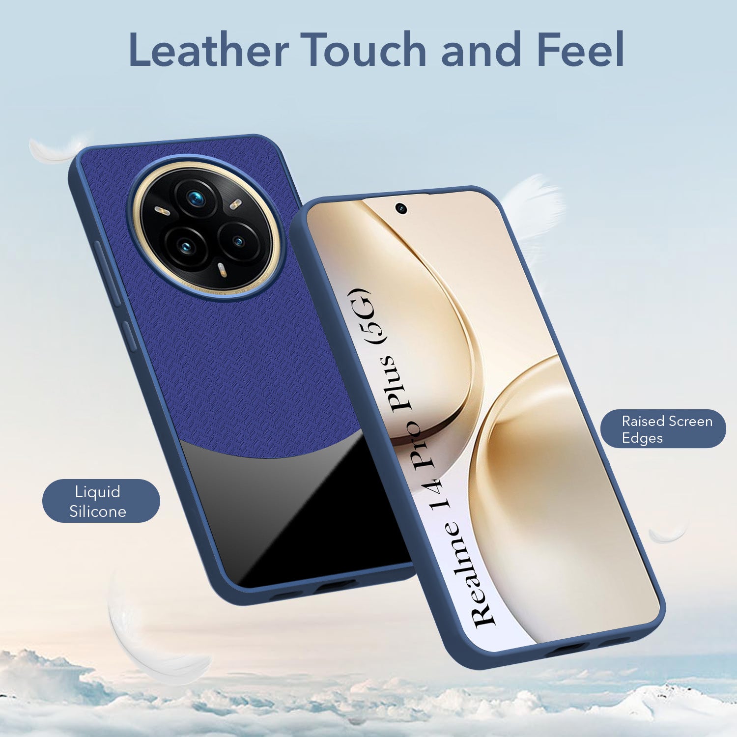 For Realme 14 Pro Plus 5G Silicone Finish Back Cover Case  (Premium Minimalist Professional Feel | Camera Protection Bump)