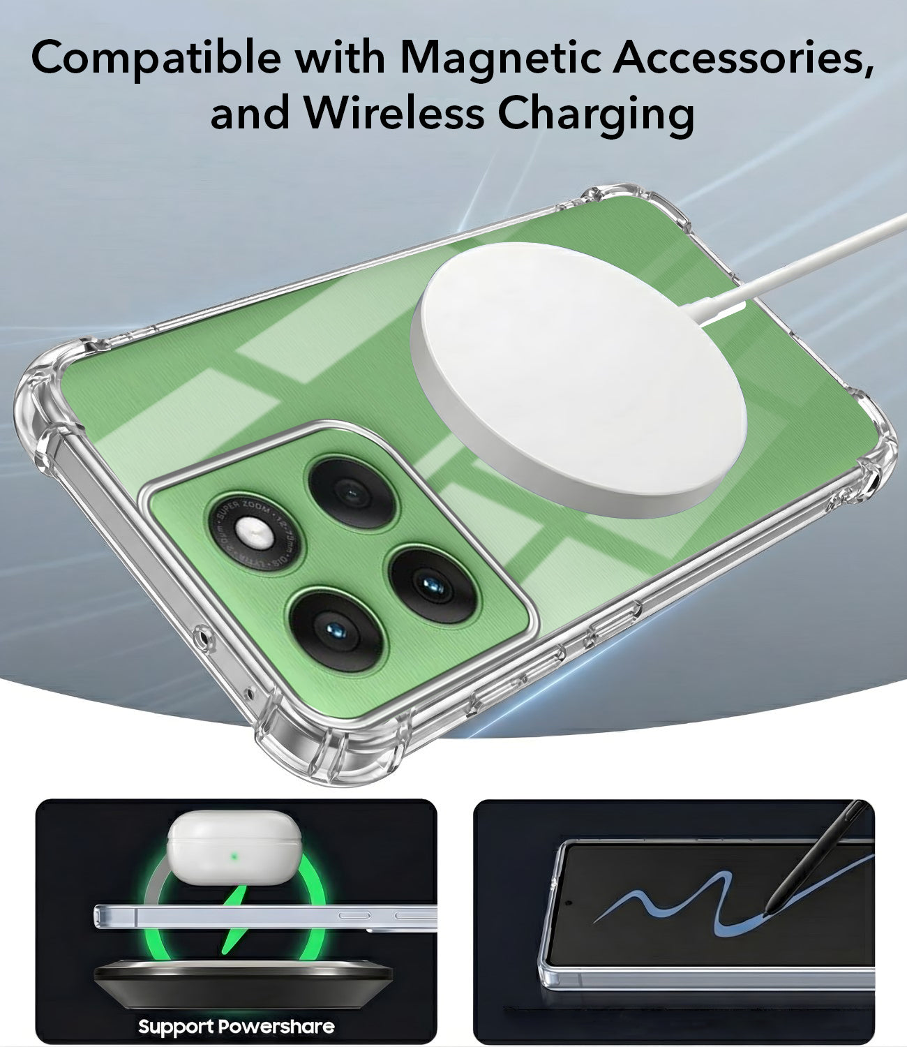 For Motorola Moto Edge 60 Back Cover Shockproof Crystal-Clear (Magsafe Wireless Support | Drop & Camera Protection | Hard Polycarbonate)