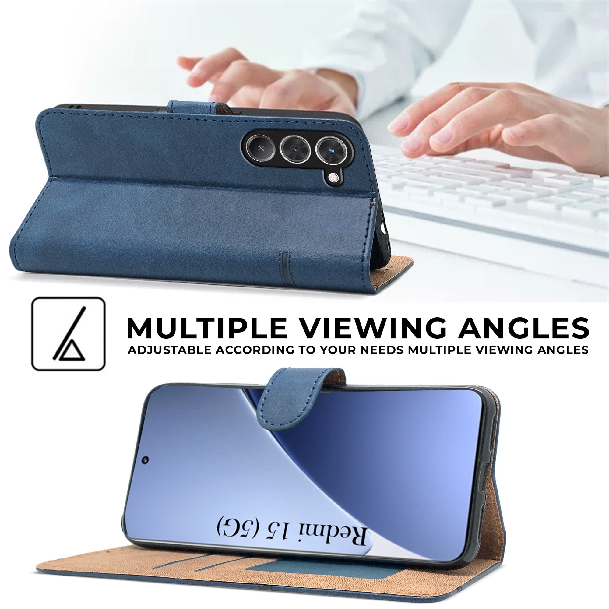 Cover Compatibile Con Xiaomi Redmi Note 12 4G Custodia Pelle Portafoglio A Libro Lupo Fisso Disegni Cute Slot Schede Magnetica Supporto Portacarte Flip Case Per Redmi Note 12 4G - Foto 9