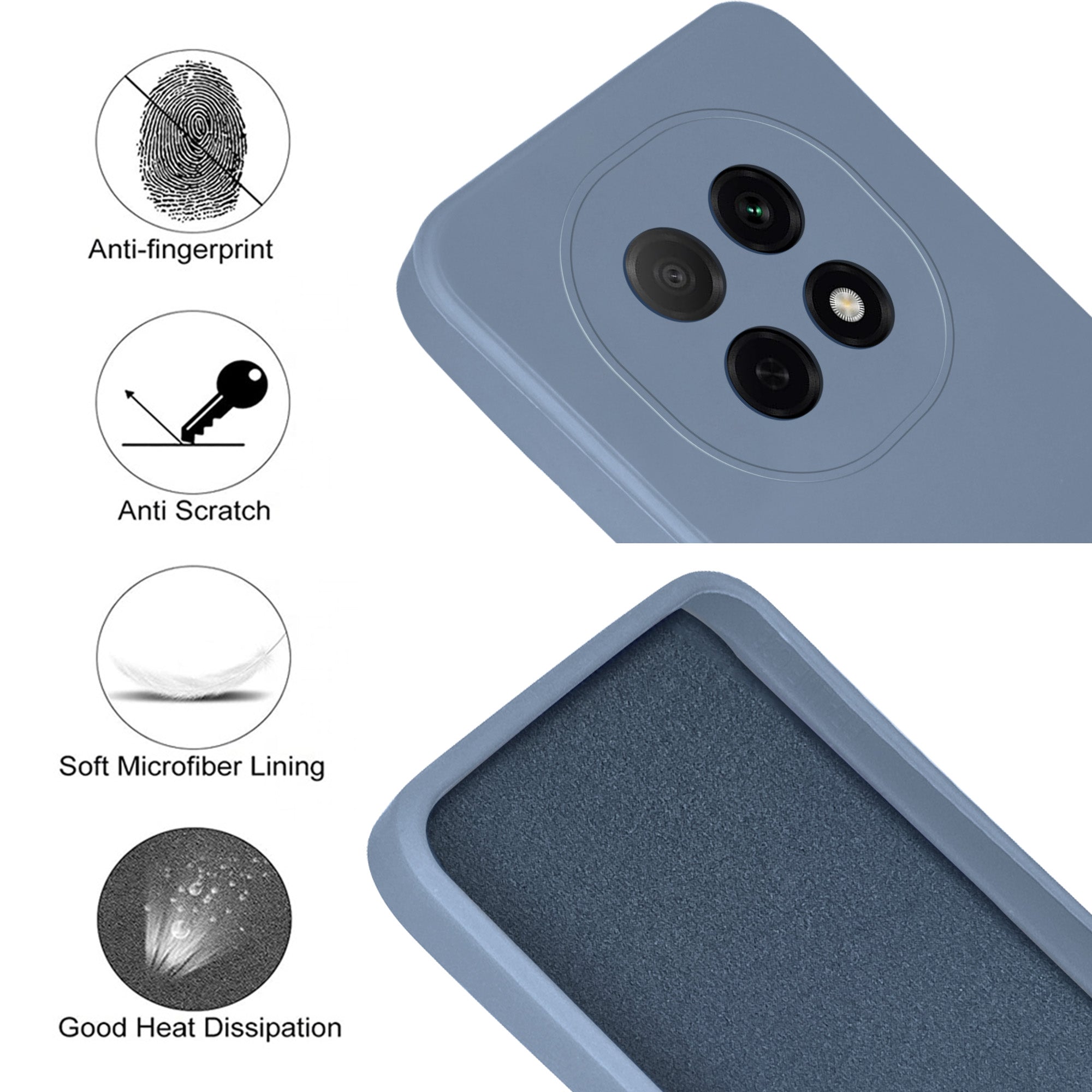 For Oppo F29 Pro Back Cover Case (Matte Finish Silicone with Inside Fiber cloth)