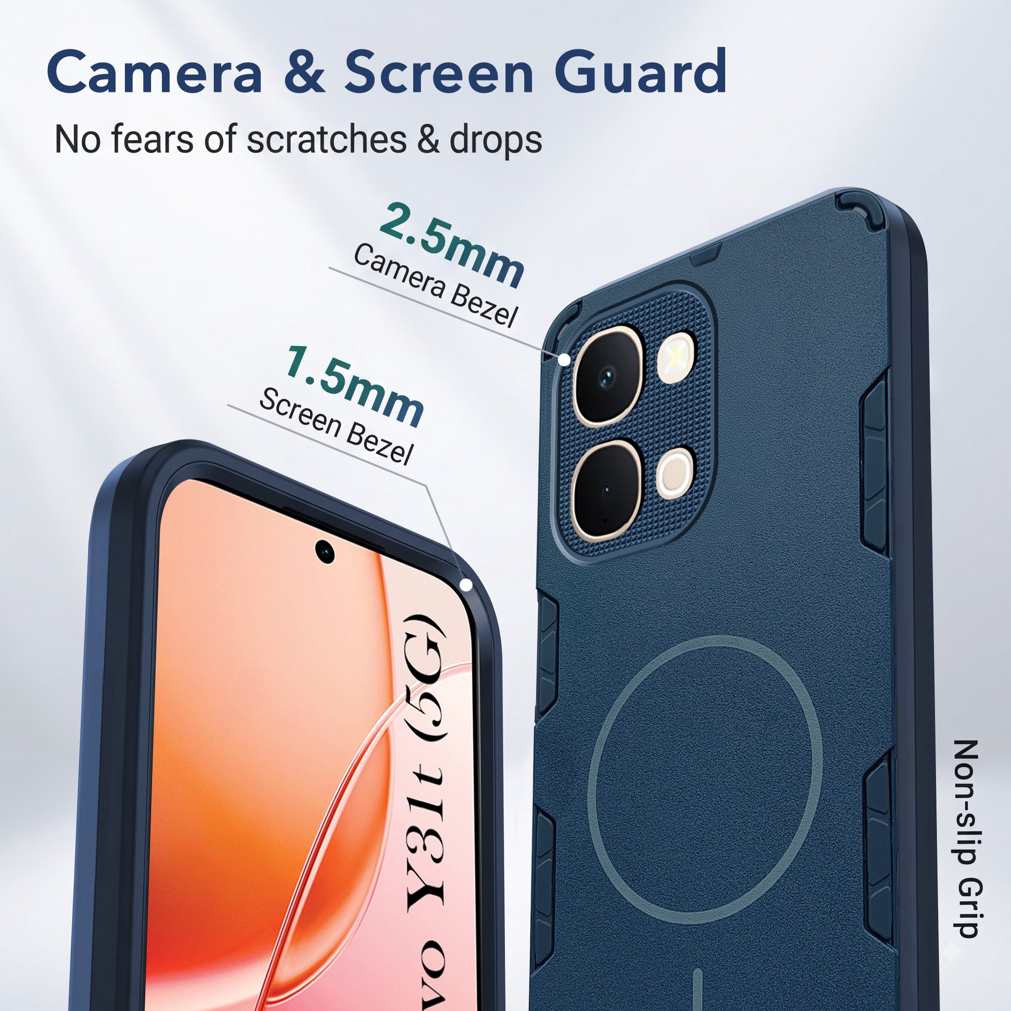 For Vivo Y31T 5G Back Cover Case (Slim Hybrid Armor | Shockproof Camera Protection | Rugged Dual Layer)