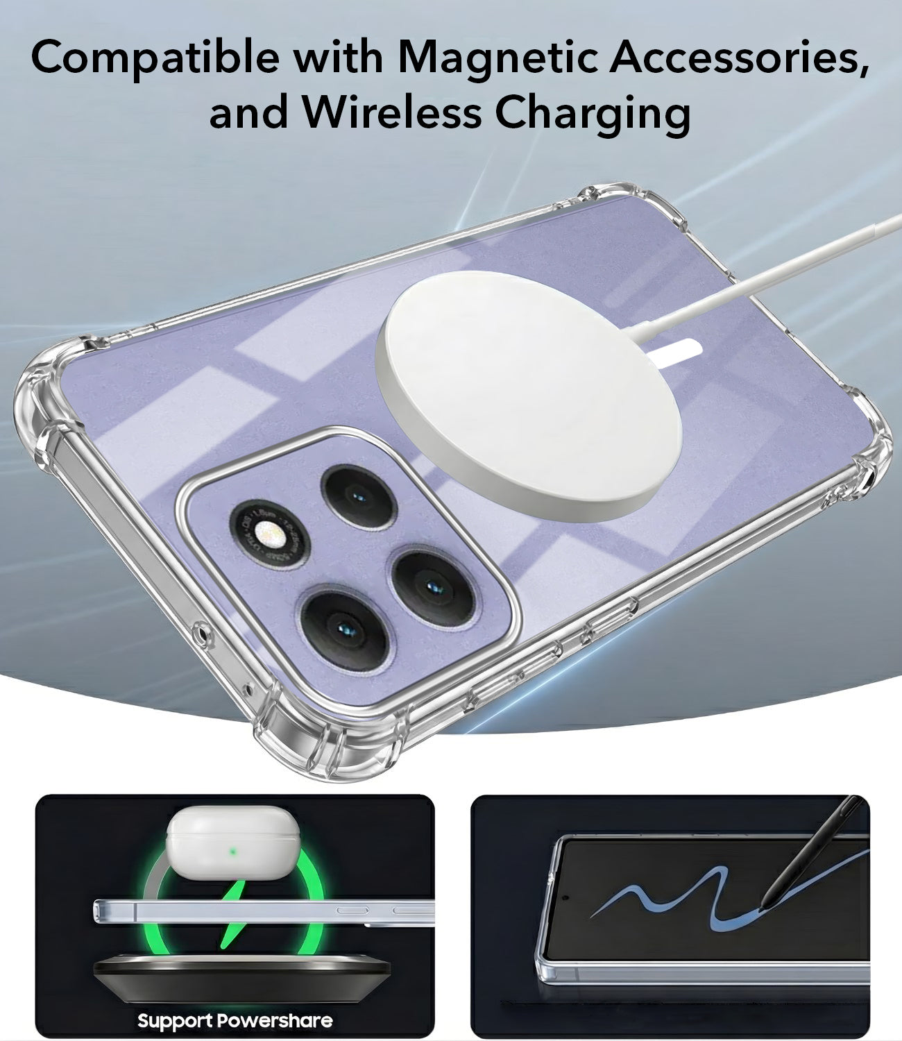 For Motorola Moto G86 Power Back Cover Shockproof Crystal-Clear (Magsafe Wireless Support | Drop & Camera Protection | Hard Polycarbonate)