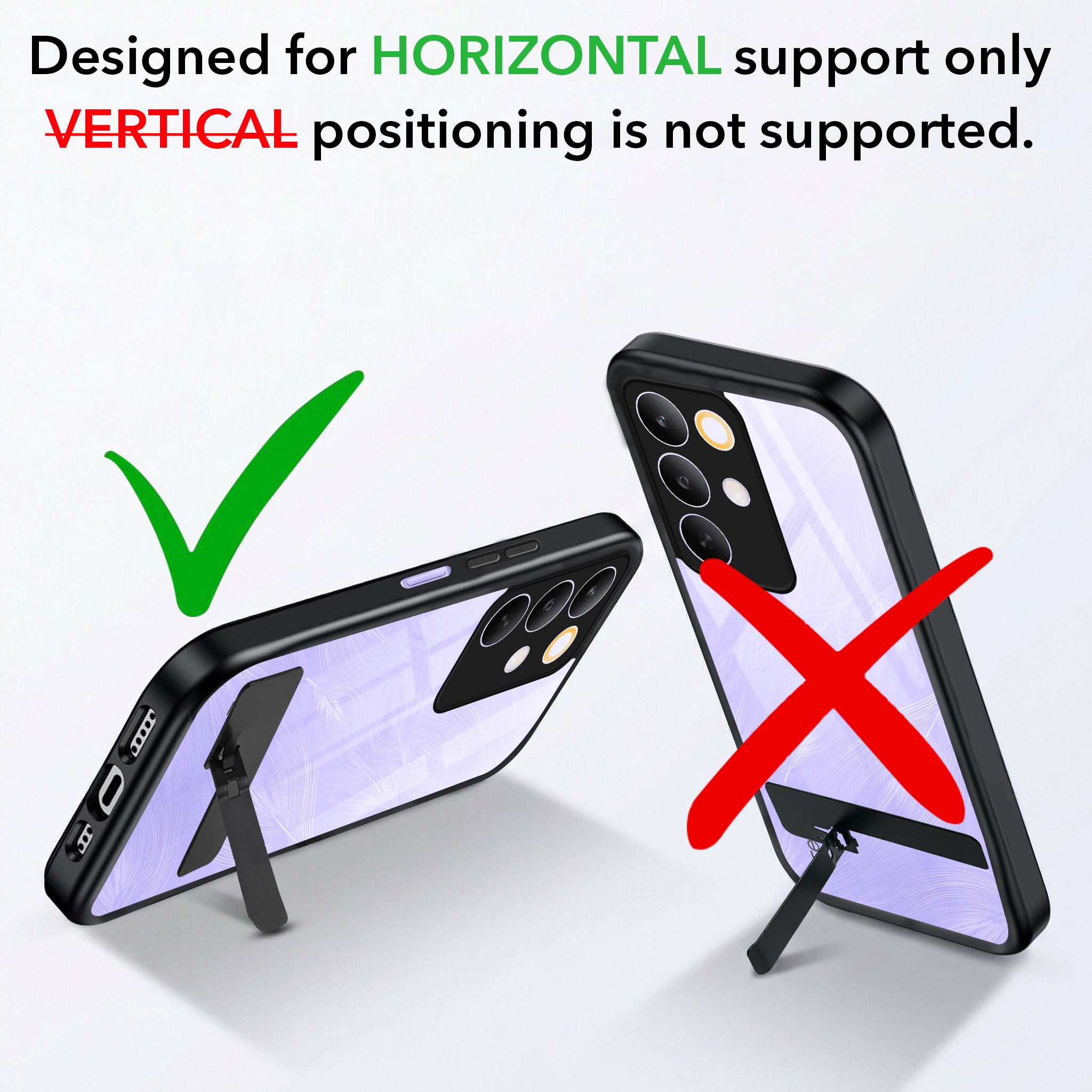 For Realme C85 5G | Realme Narzo 90x Back Cover Case (Built-in Stand | Lifetime Anti Yellow | Kickstand Shockproof | Camera Protection | MagSafe Compatible)