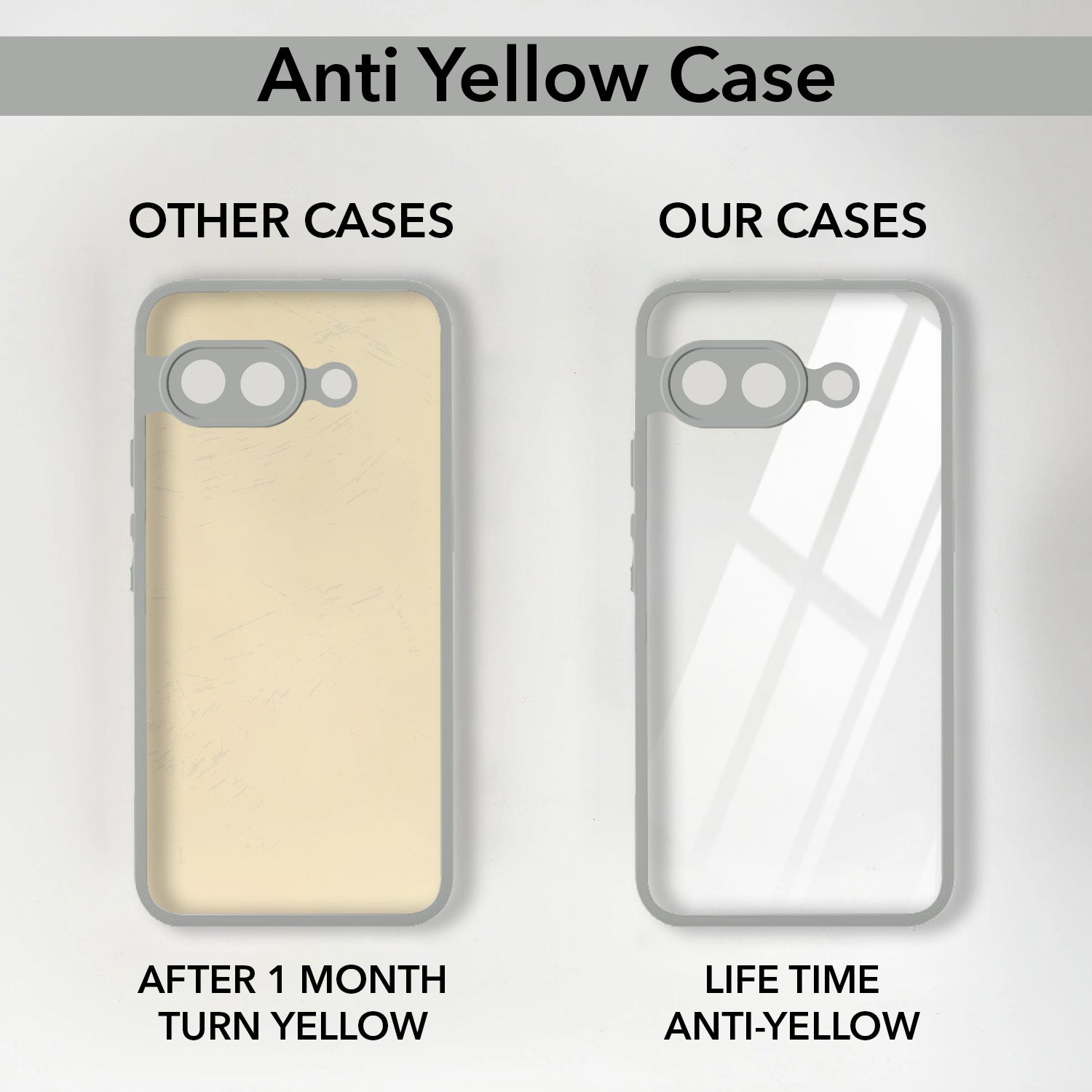 For Google Pixel 9A Back Cover Case (Lifetime Anti Yellow | Anti Scratch | Crystal Clear Shockproof)