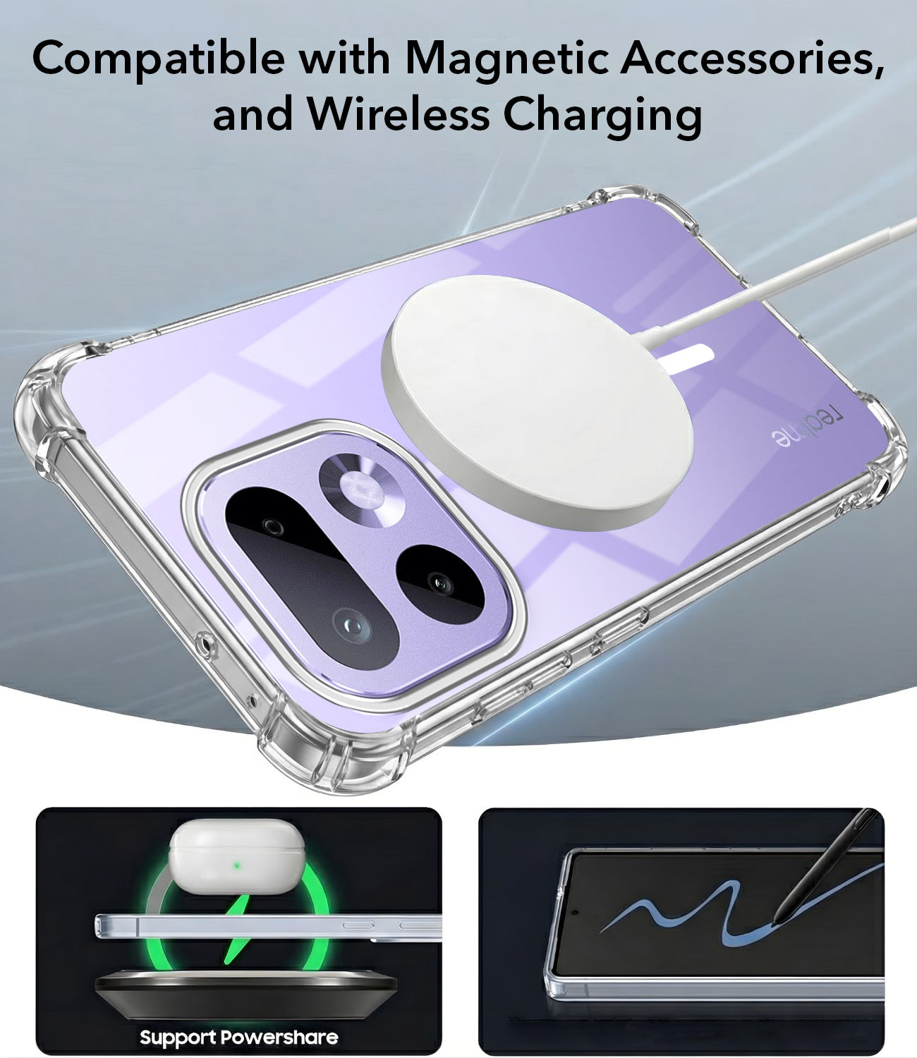 For Realme 16 Pro Back Cover Shockproof Crystal-Clear (Magsafe Wireless Support | Drop & Camera Protection | Hard Polycarbonate)