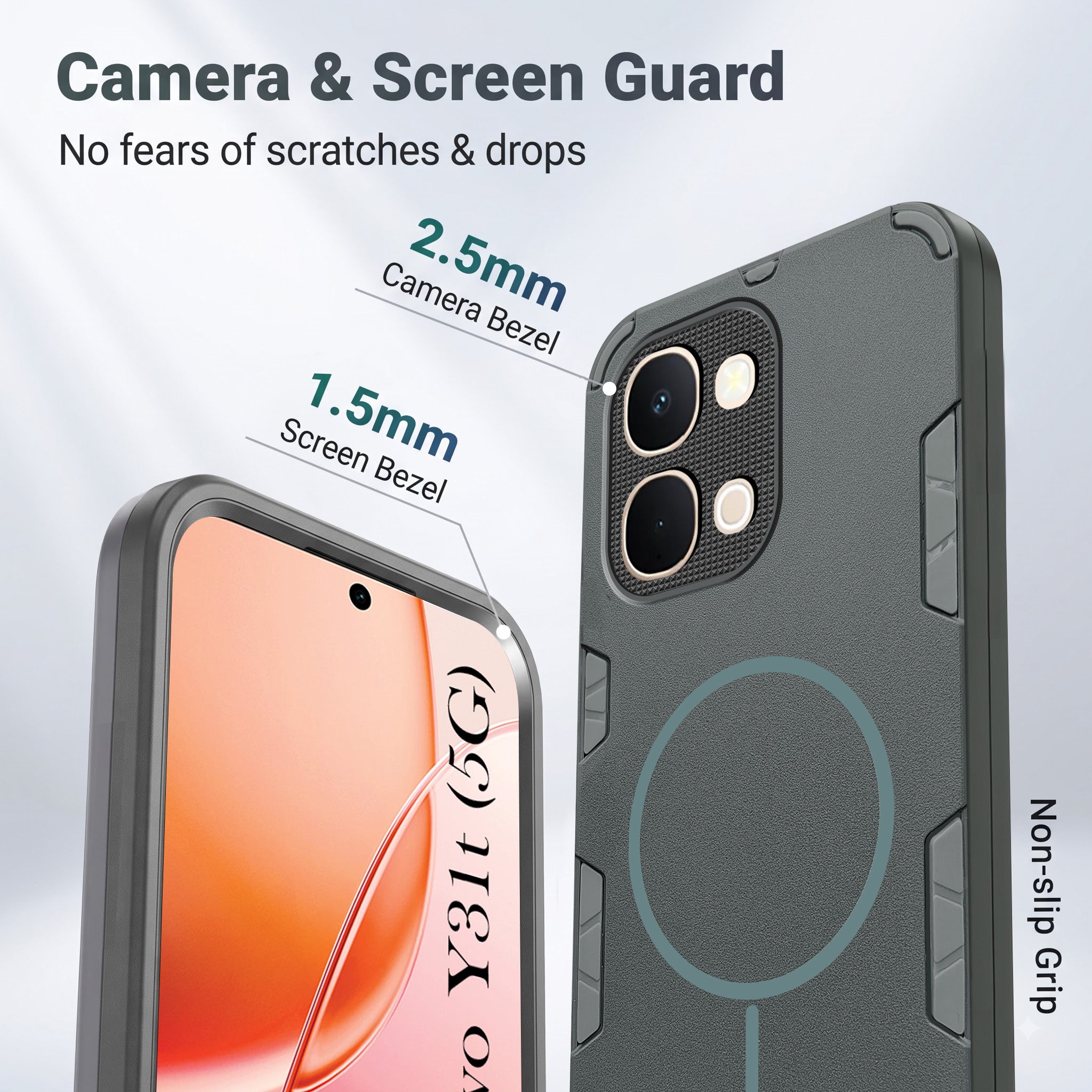 For Vivo Y31T 5G Back Cover Case (Slim Hybrid Armor | Shockproof Camera Protection | Rugged Dual Layer)