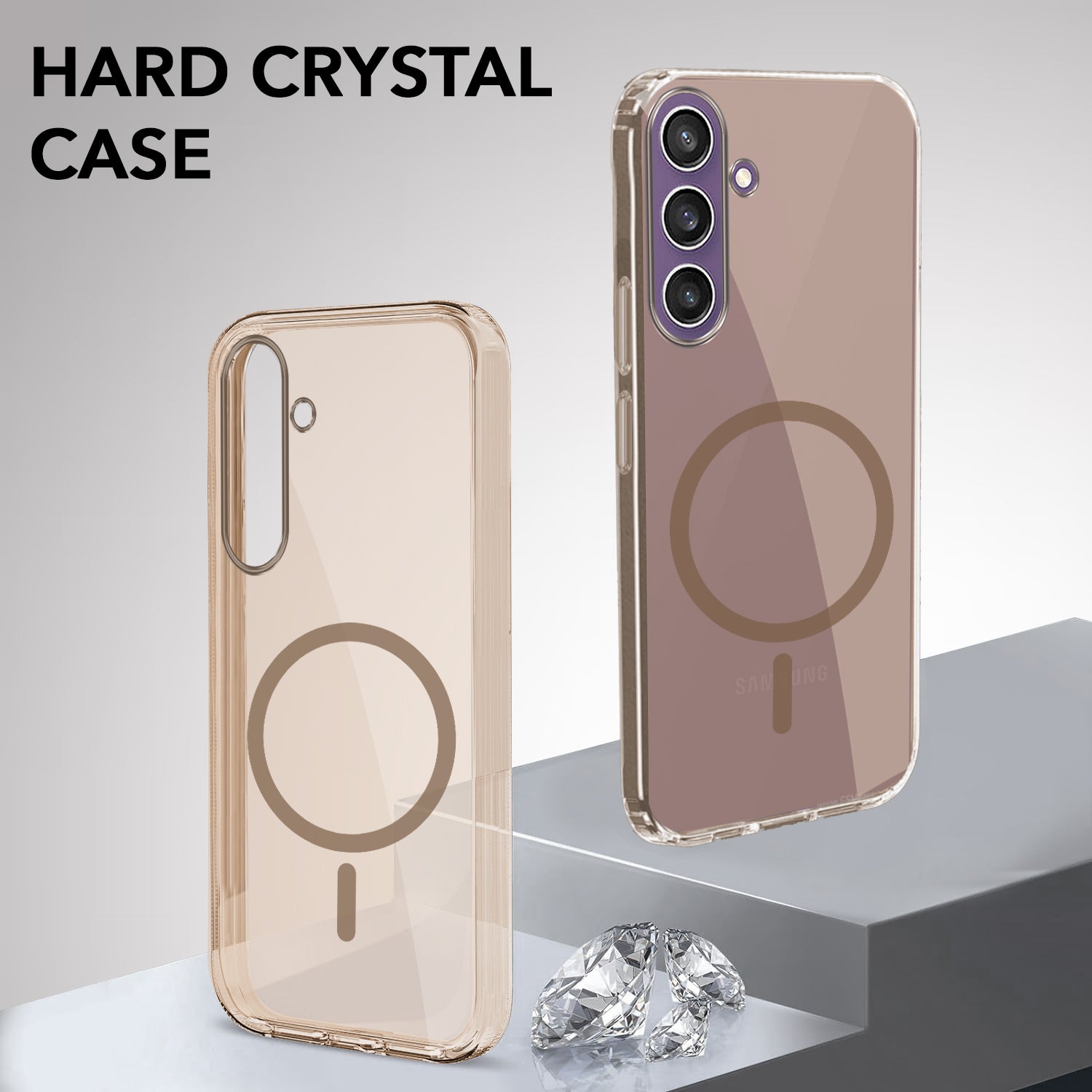 For Samsung Galaxy S23 FE 5G Back Cover Case Lifetime Anti-Yellow MagSafe Compatible Clear (Sleek Hard Crystal | Shockproof and Camera Protection)