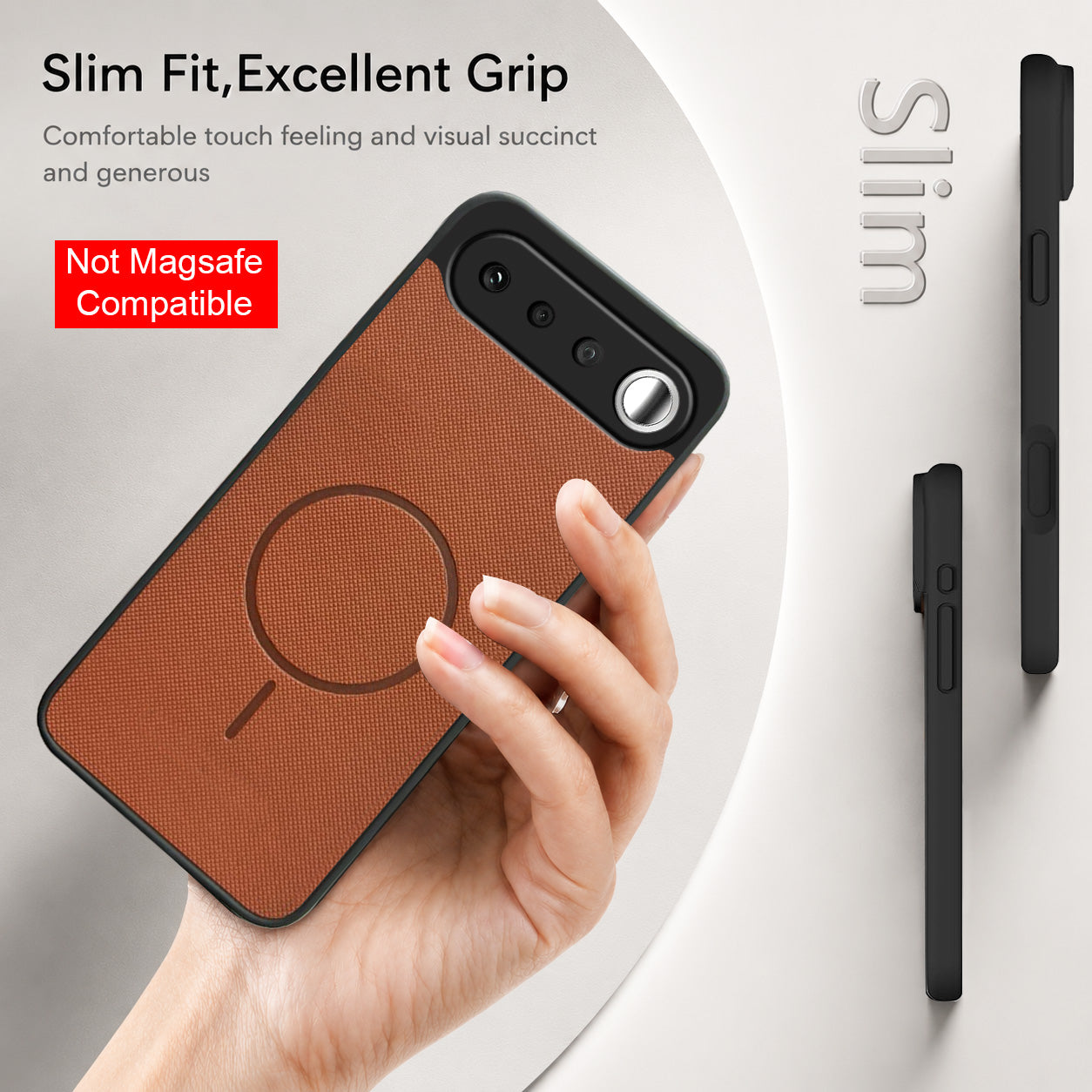 For Realme 16  Back Cover Case PU Leather (Texture Grip Design | Professional Minimalist | Camera Protection | Soft and Flexible)