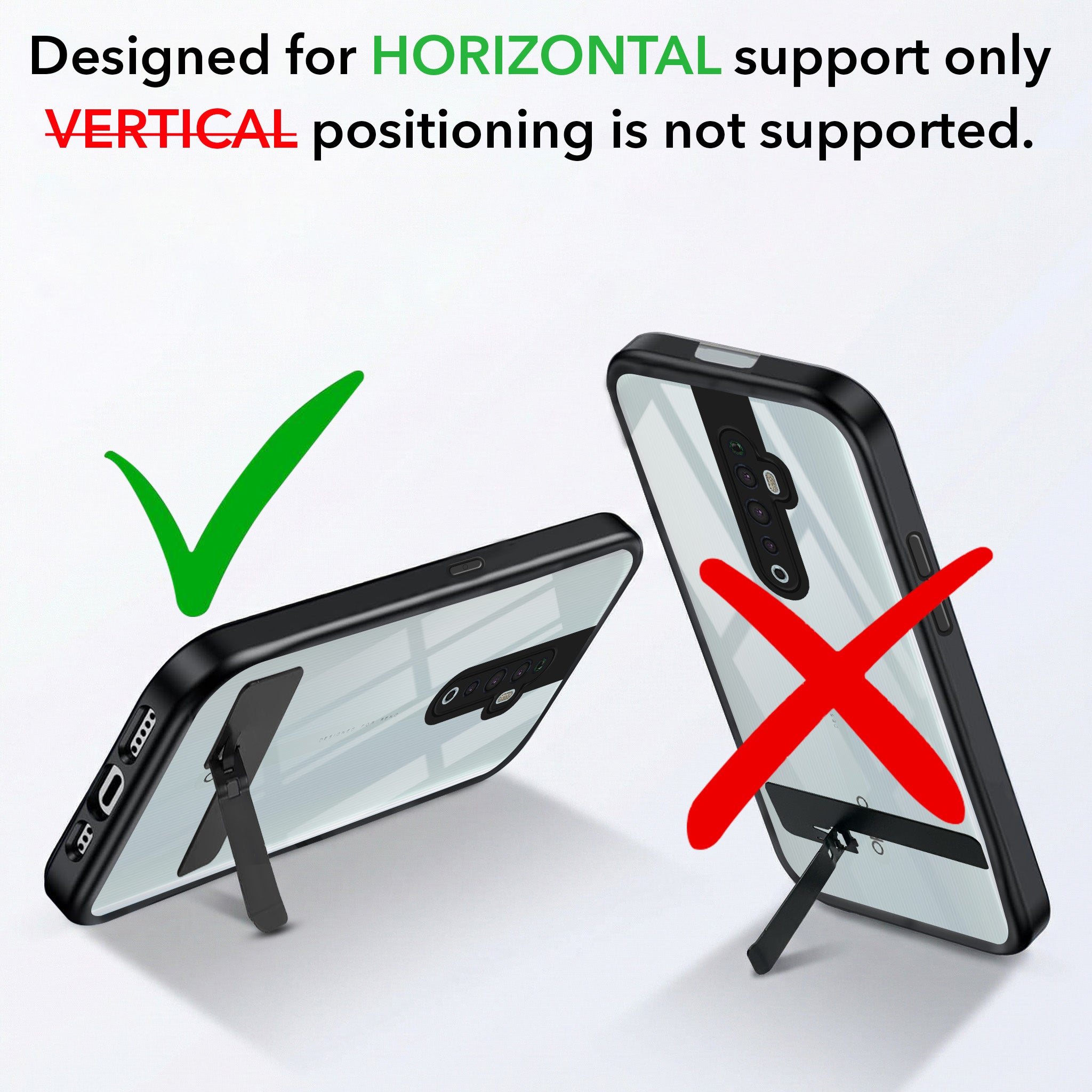 For Oppo Reno2 Z | Reno 2Z | Reno 2F | 2 F Back Cover Case (Built-in Stand | Lifetime Anti Yellow | Kickstand Shockproof | Camera Protection | MagSafe Compatible)