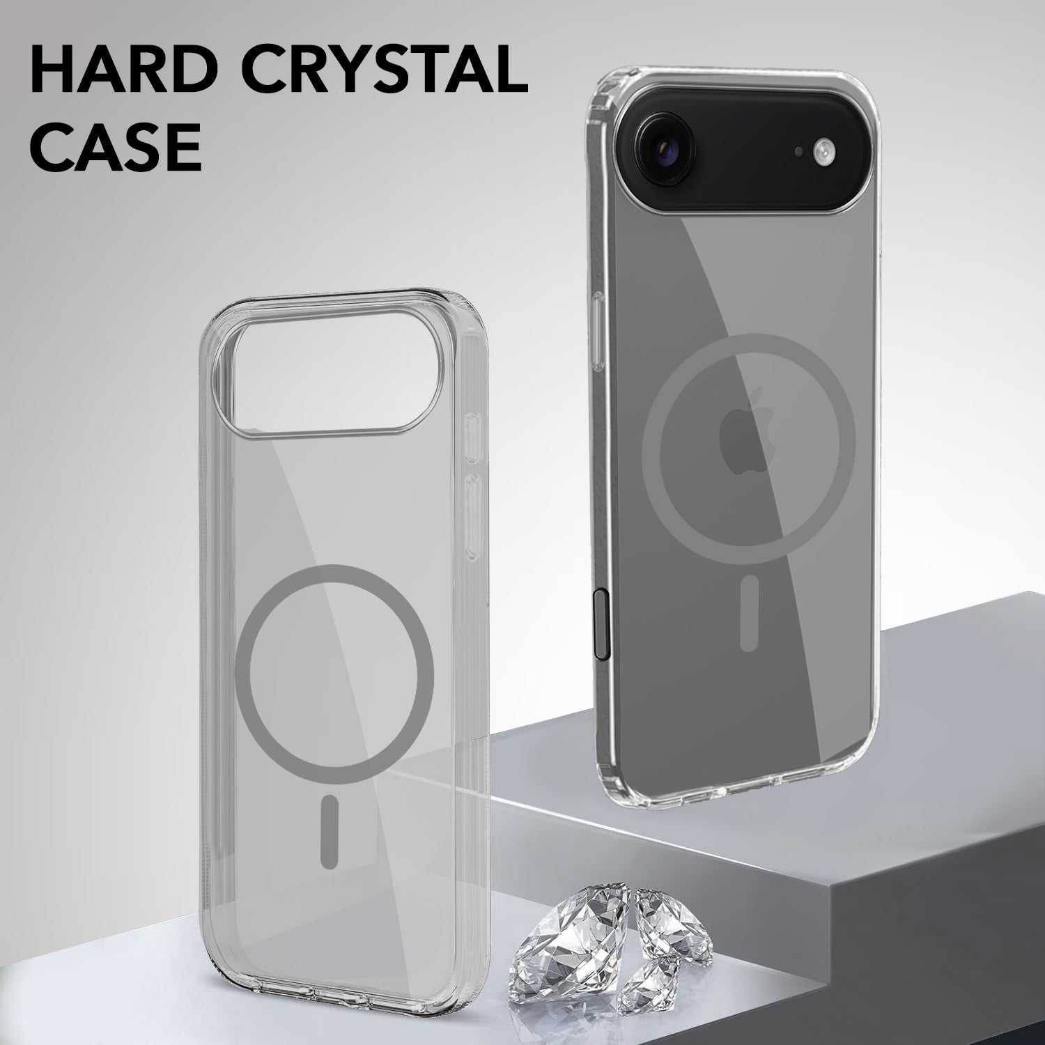 For Apple iPhone 17 Air Back Cover Case Lifetime Anti-Yellow MagSafe Compatible Clear (Sleek Hard Crystal | Camera Protection and Shockproof)
