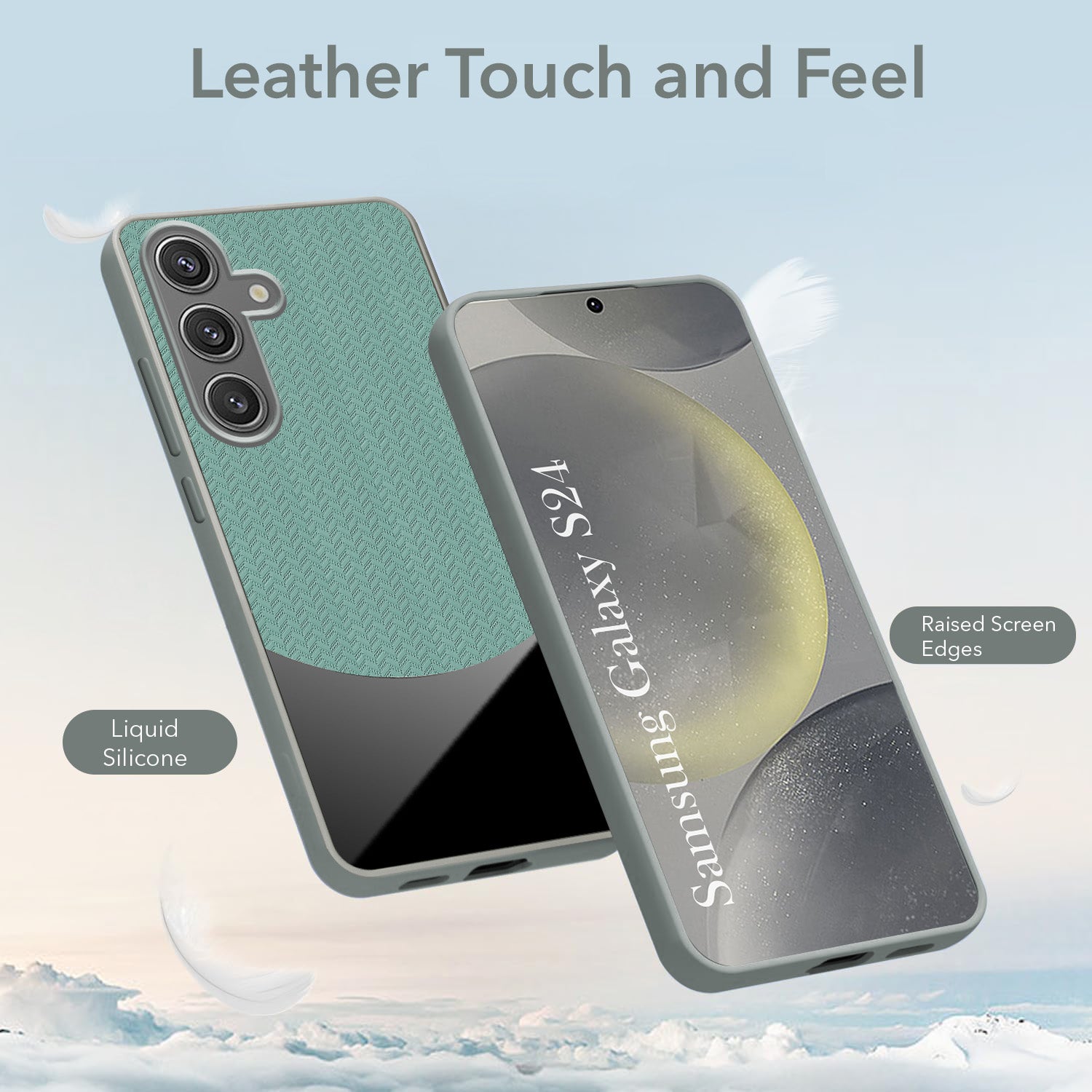 For Samsung Galaxy S24 Back Cover Case (Elegant PU Leather Finish | Premium Minimalist Professional | Camera Protection Bump)