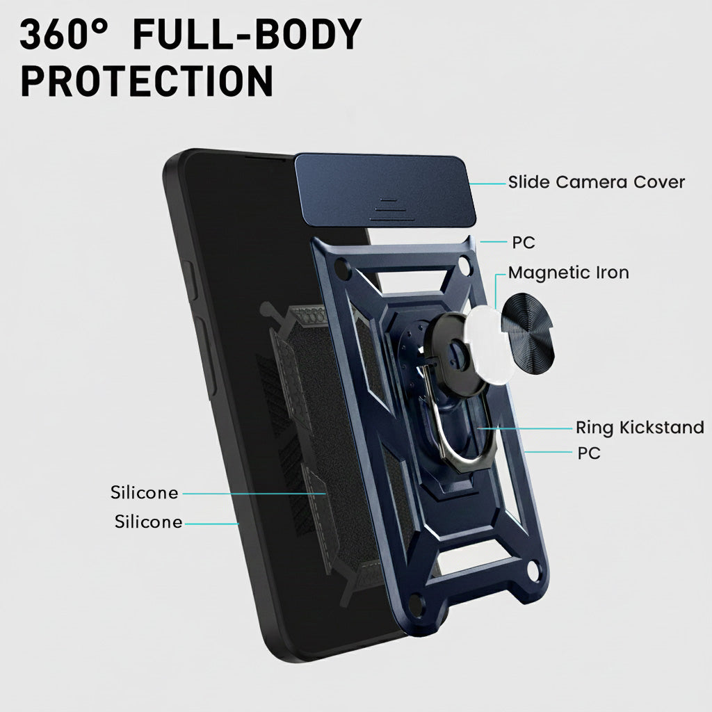 For Google Pixel 8a Back Cover Case (Hybrid Dual Armor Polycarbonate)