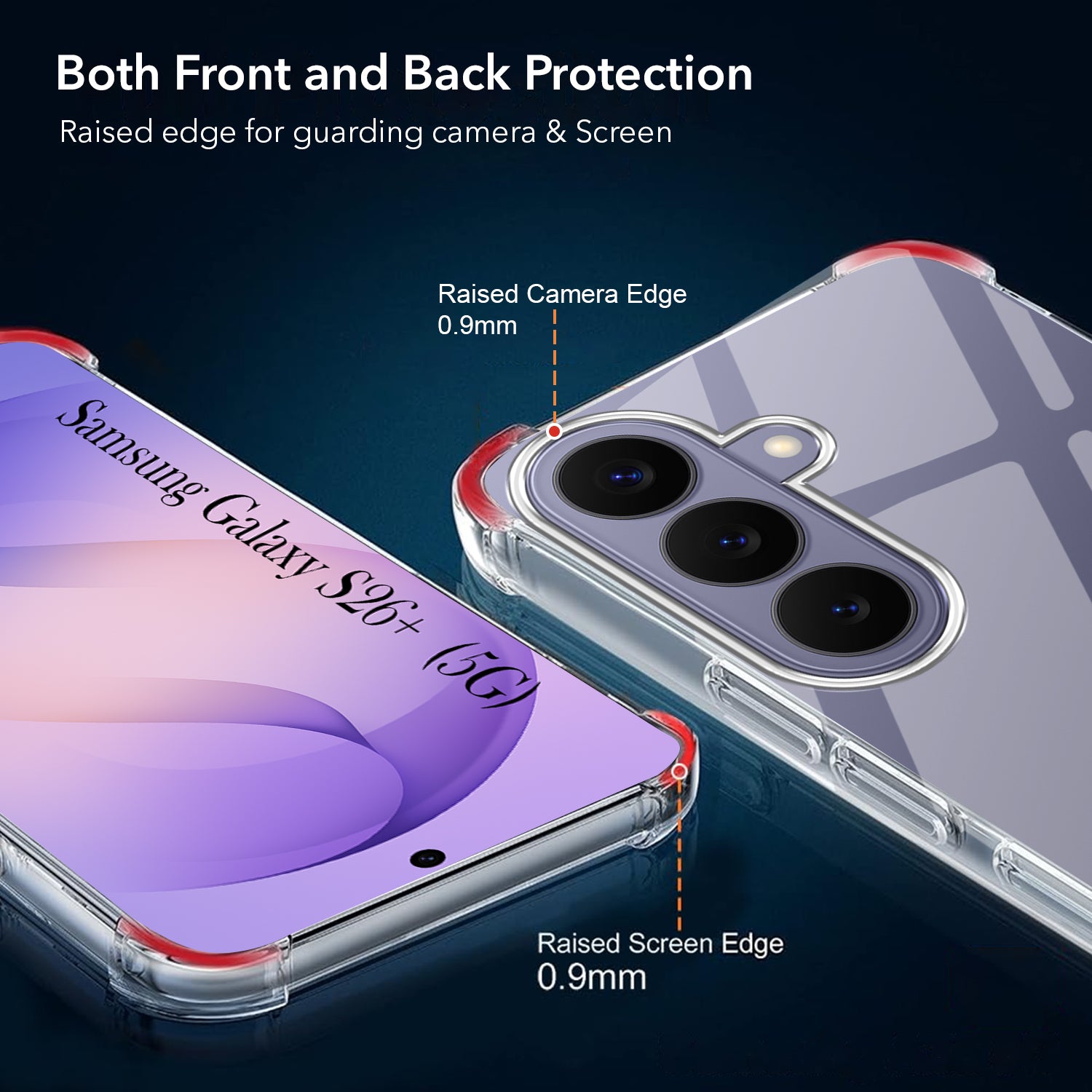 For Samsung Galaxy S26 Plus Back Cover Shockproof Crystal-Clear (Drop & Camera Protection | Hard Polycarbonate)