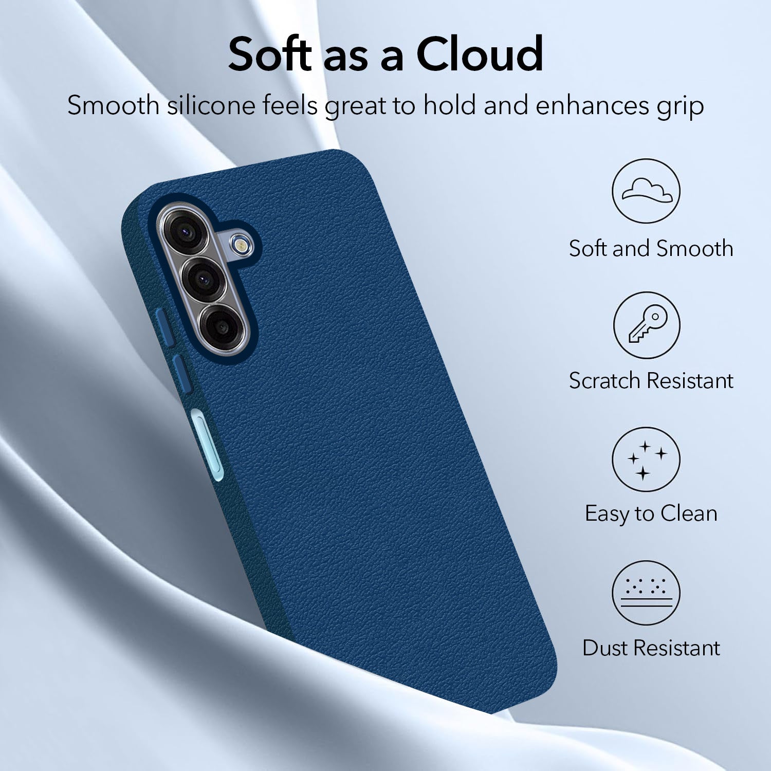 For Samsung Galaxy A17 5G | Samsung Galaxy F17 | Samsung Galaxy M17 Back Cover Case (Glass Like Camera Protection | Leather Feel | Minimalist Professional Grip)