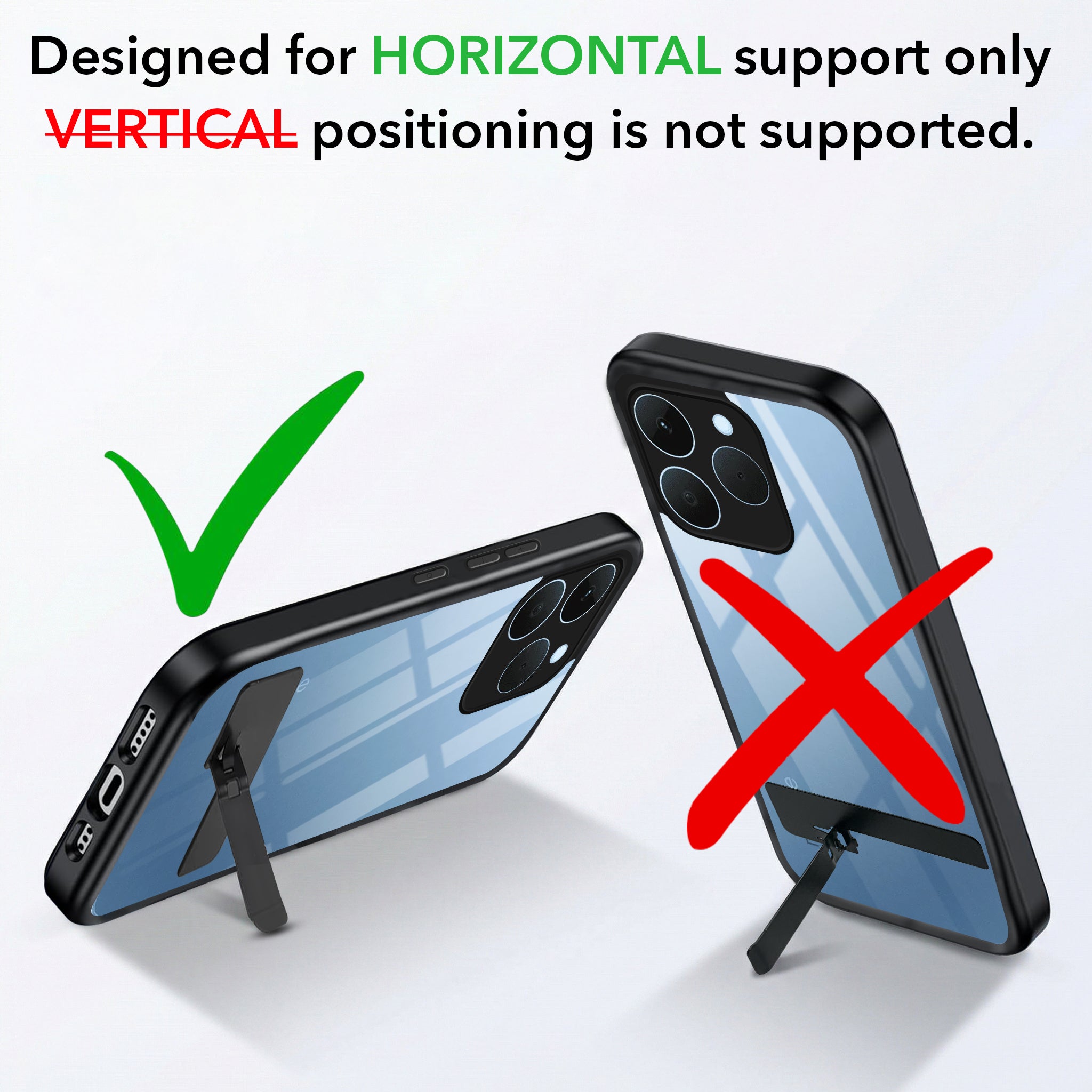 For Realme 15T | Realme Narzo 90 Back Cover Case (Built-in Stand | Lifetime Anti Yellow | Kickstand Shockproof | Camera Protection | MagSafe Compatible)