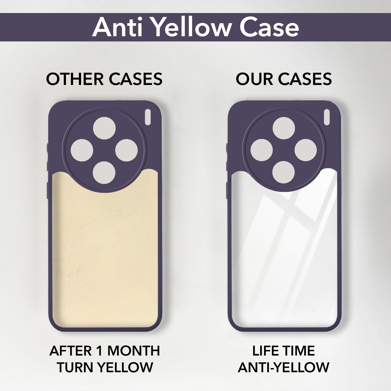 For Vivo X200T Back Cover Case Ultra-Hybrid (Lifetime Anti Yellow | Anti Scratch | Crystal Clear Shockproof)