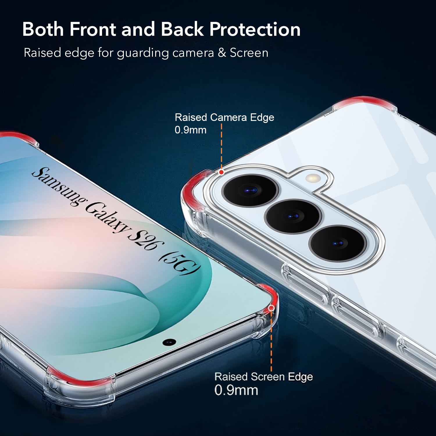 For Samsung Galaxy S26 5G Back Cover Shockproof Crystal-Clear (Drop & Camera Protection | Hard Polycarbonate)