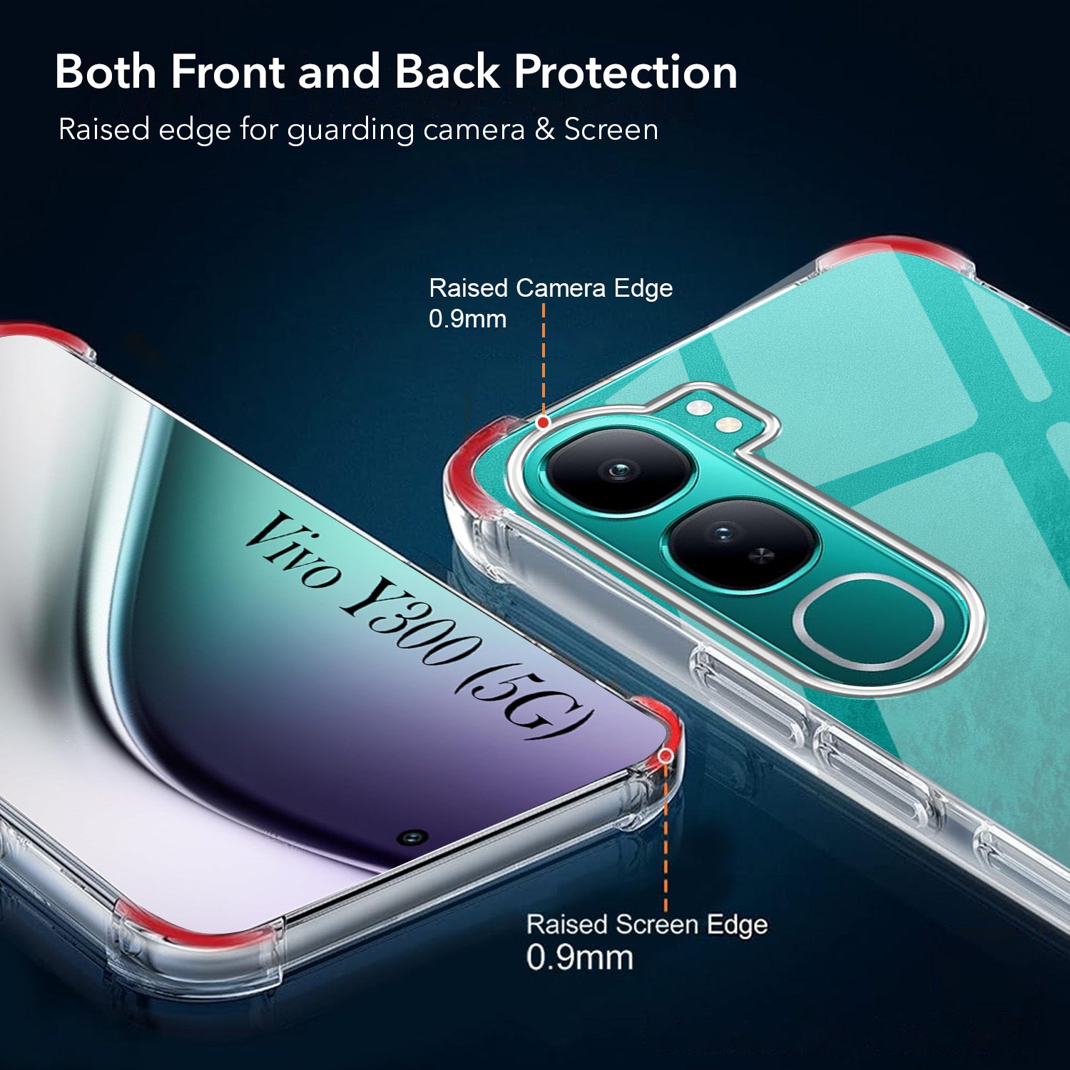 For Vivo Y300 Back Cover Shockproof Crystal-Clear (Drop & Camera Protection | Hard Polycarbonate)