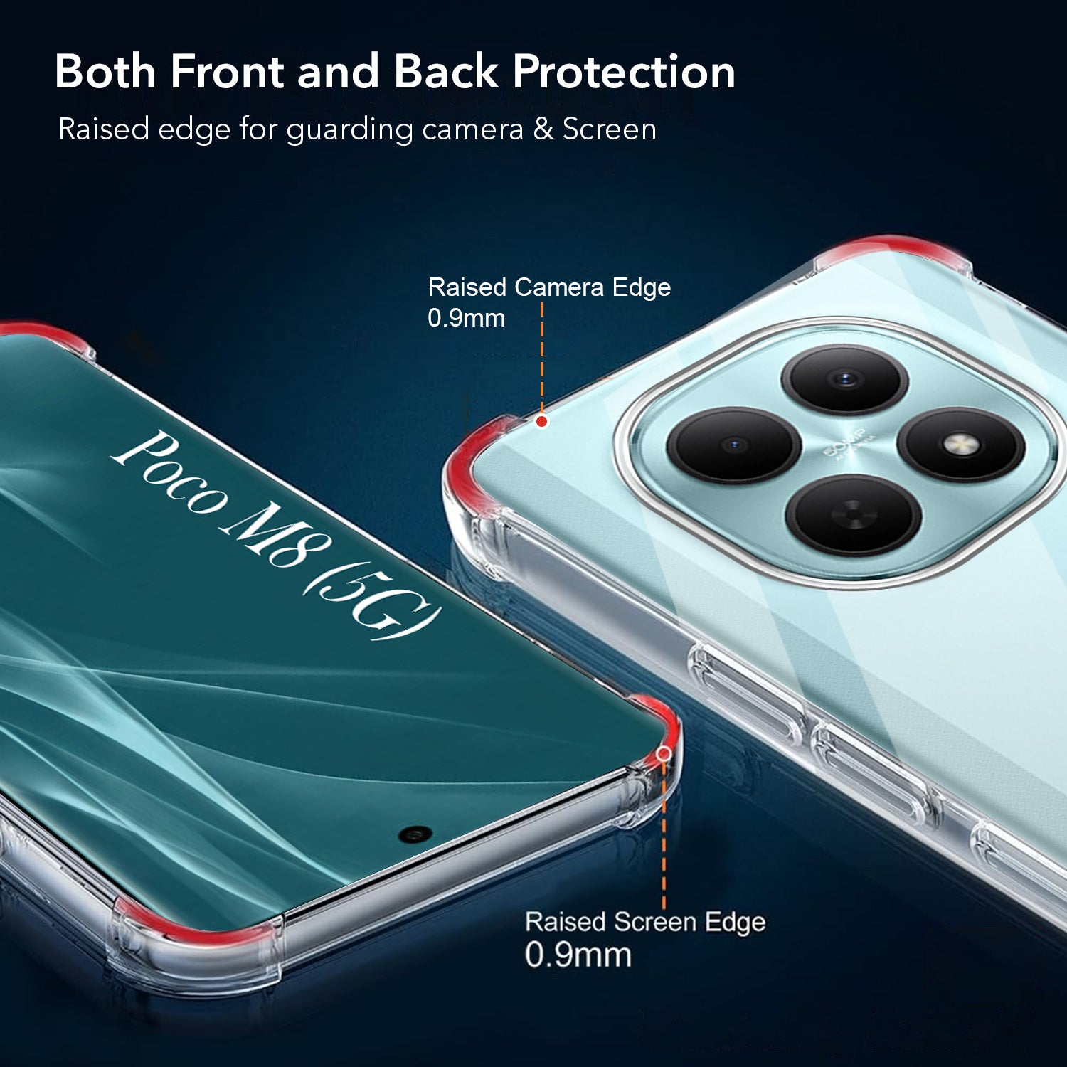 For Poco M8 5G Back Cover Shockproof Crystal-Clear (Drop & Camera Protection | Hard Polycarbonate)