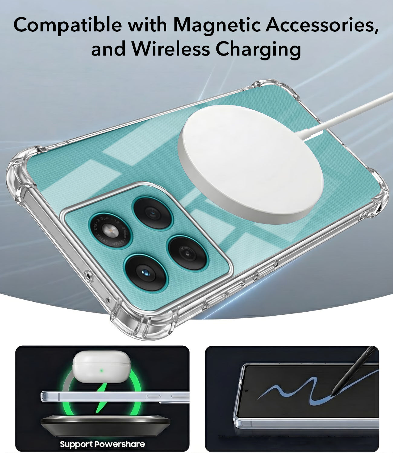 For Motorola Moto Edge 60 Fusion Back Cover Shockproof Crystal-Clear (Magsafe Wireless Support | Drop & Camera Protection | Hard Polycarbonate)
