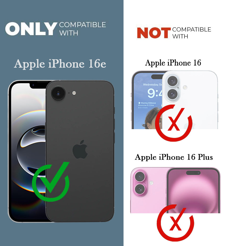 For Apple iPhone 16e | iPhone 17e Back Cover Shockproof Crystal-Clear (MagSafe Wireless Support | Drop & Camera Protection | Hard Polycarbonate)