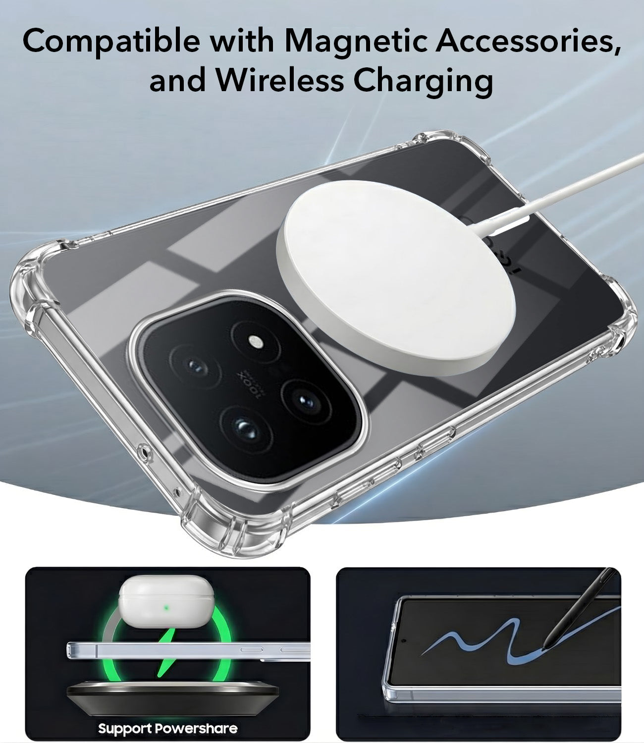For Vivo iQOO 15 5G Back Cover Shockproof Crystal-Clear (Magsafe Wireless Support | Drop & Camera Protection | Hard Polycarbonate)