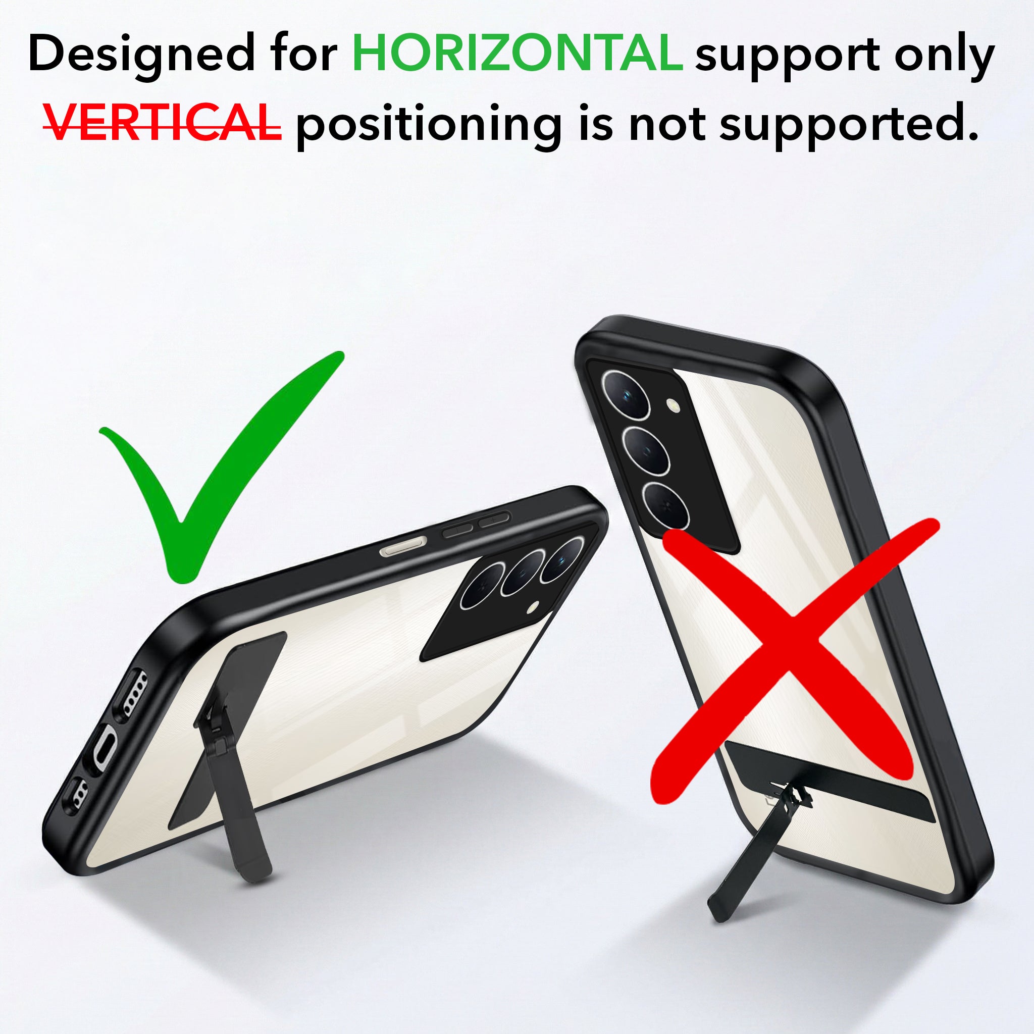 For Realme Narzo 80x Back Cover Case (Built-in Stand | Lifetime Anti Yellow | Kickstand Shockproof | Camera Protection | MagSafe Compatible)