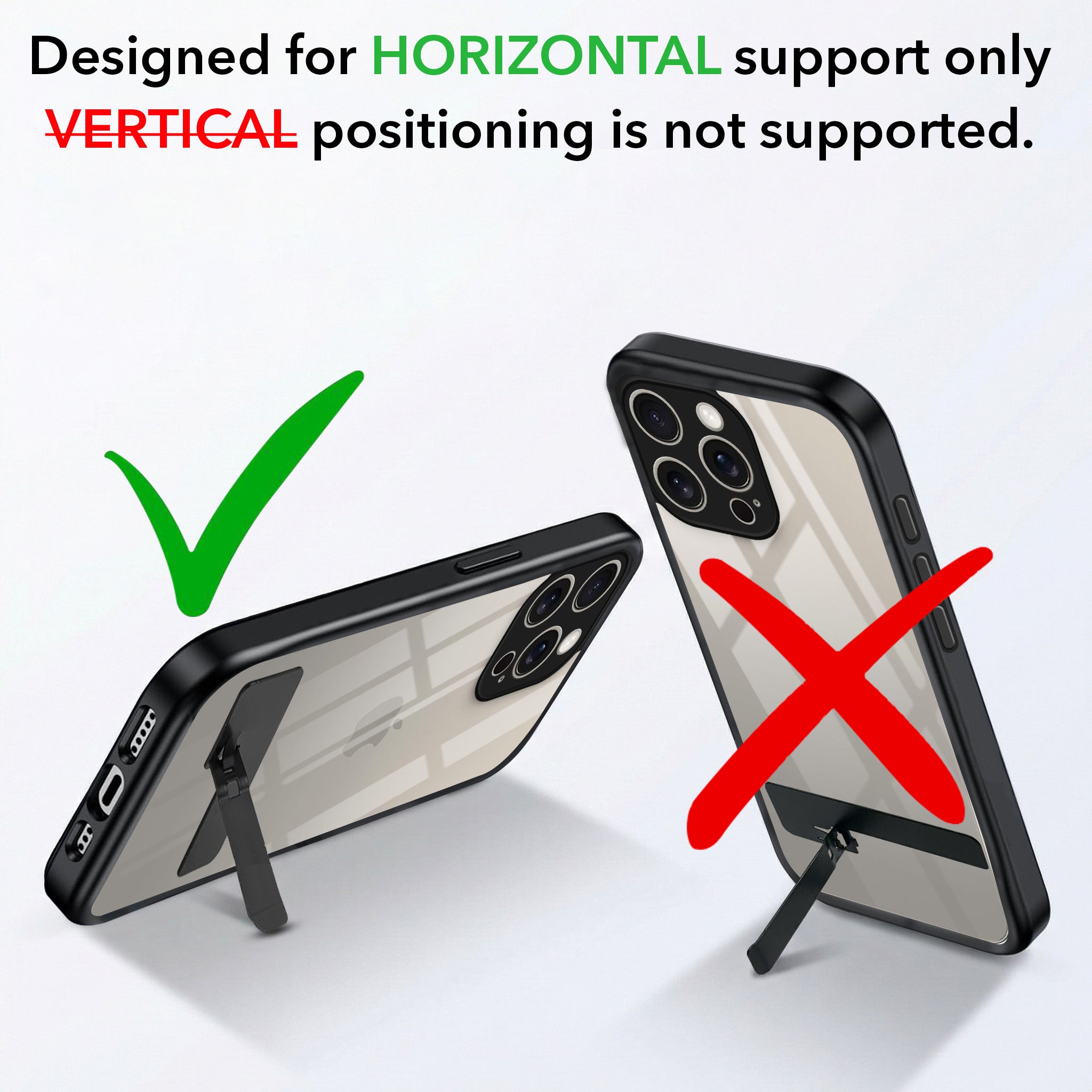 For Apple iPhone 15 Pro Back Cover Case (Built-in Stand | Lifetime Anti Yellow | Kickstand Shockproof | Camera Protection | MagSafe Compatible)