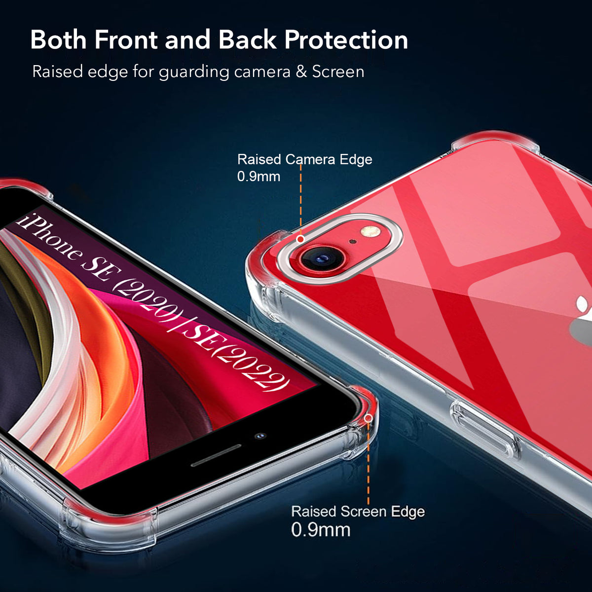 For Apple iPhone SE 2020 | SE 2022 Back Cover Shockproof Crystal-Clear (Drop & Camera Protection | Hard Polycarbonate)