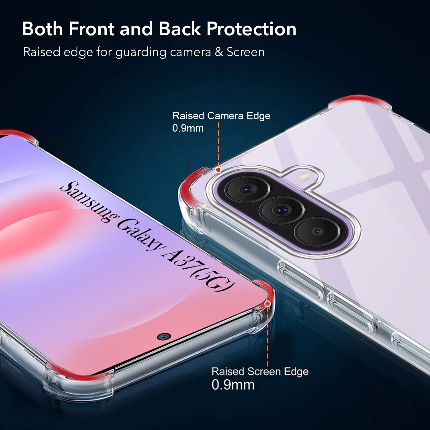 For Samsung Galaxy A37 5G Back Cover Shockproof Crystal-Clear (Drop & Camera Protection | Hard Polycarbonate)