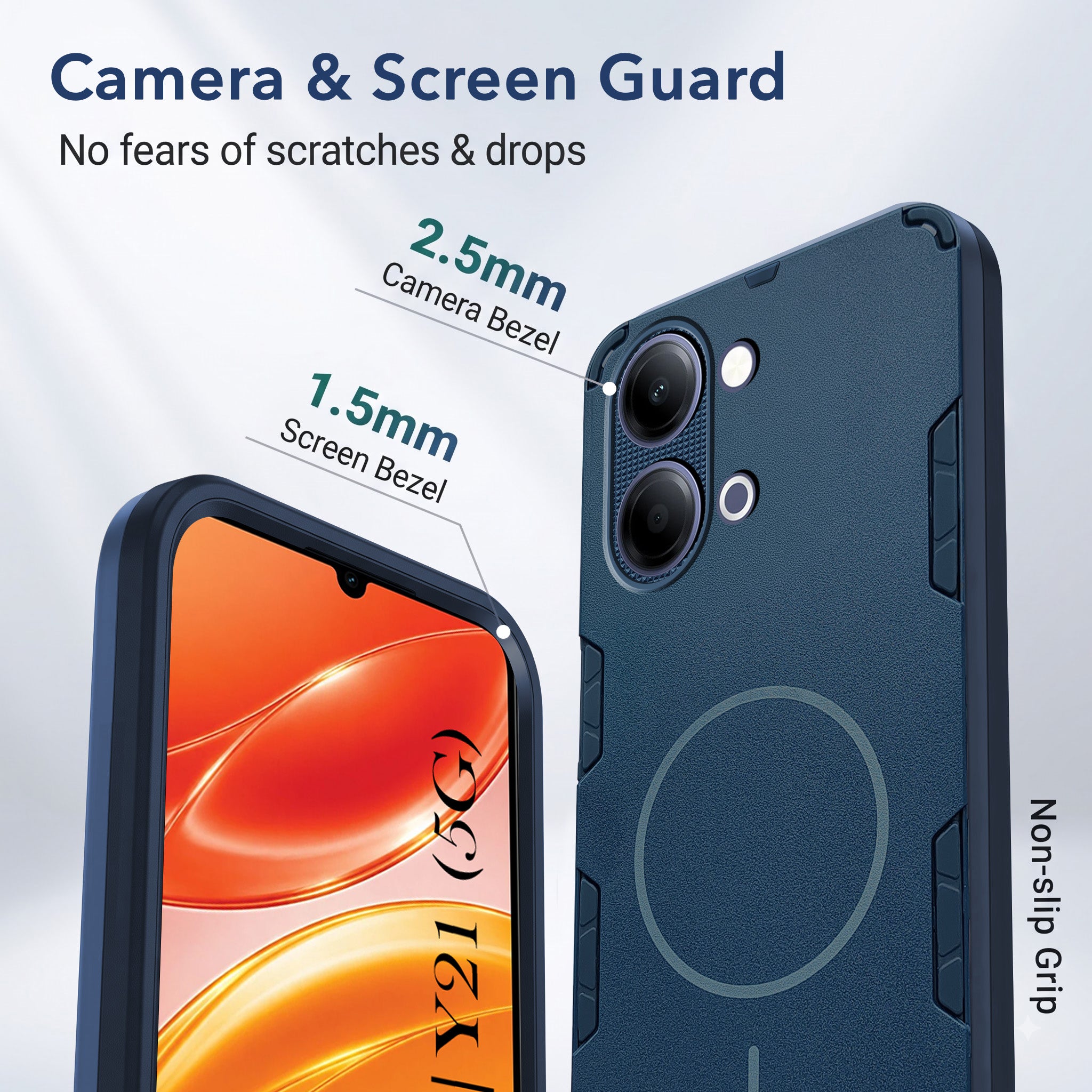 For Vivo Y11 | Vivo Y21 5G Back Cover Case (Slim Hybrid Armor | Shockproof Camera Protection | Rugged Dual Layer)