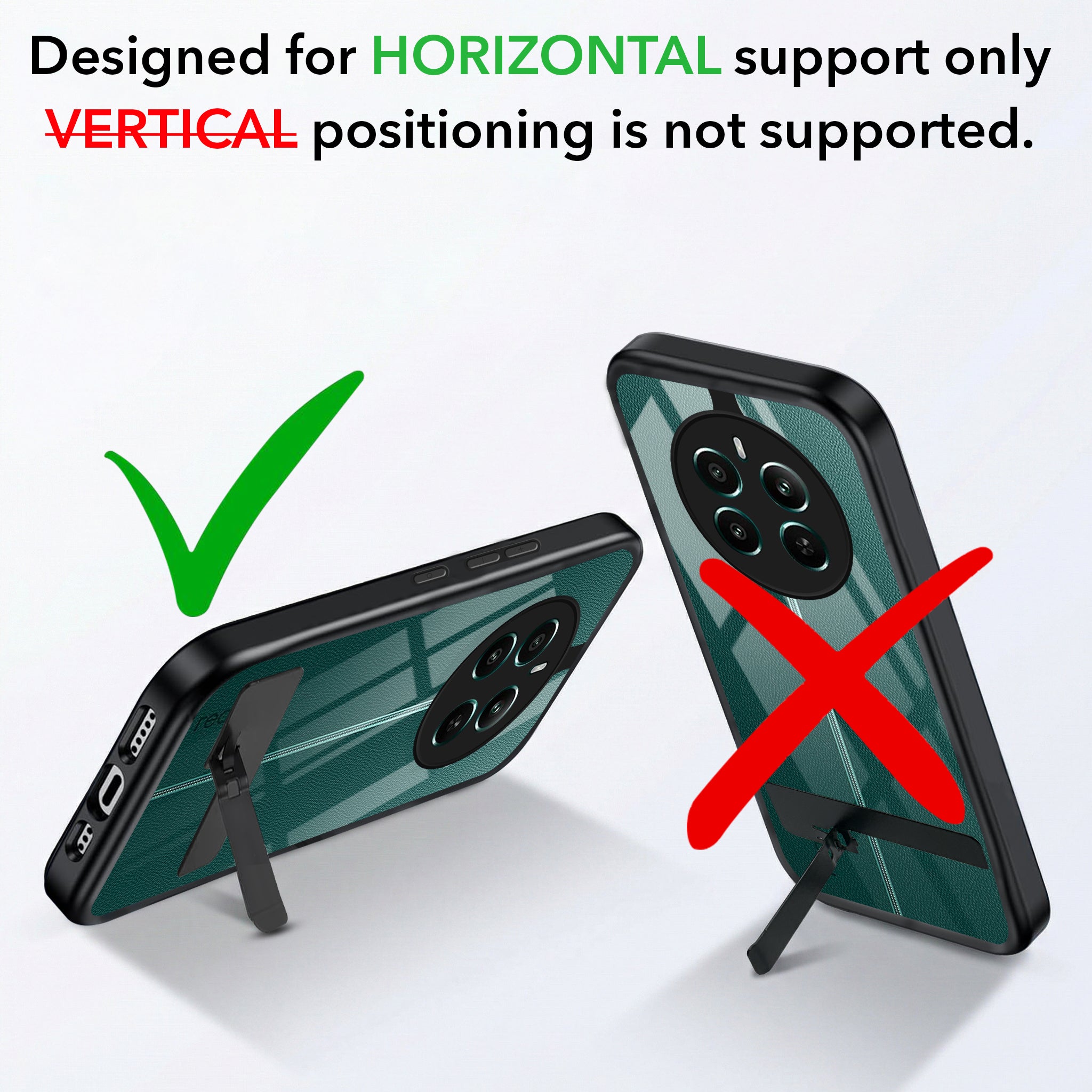 For Realme 12 Plus Back Cover Case (Built-in Stand | Lifetime Anti Yellow | Kickstand Shockproof | Camera Protection | MagSafe Compatible)