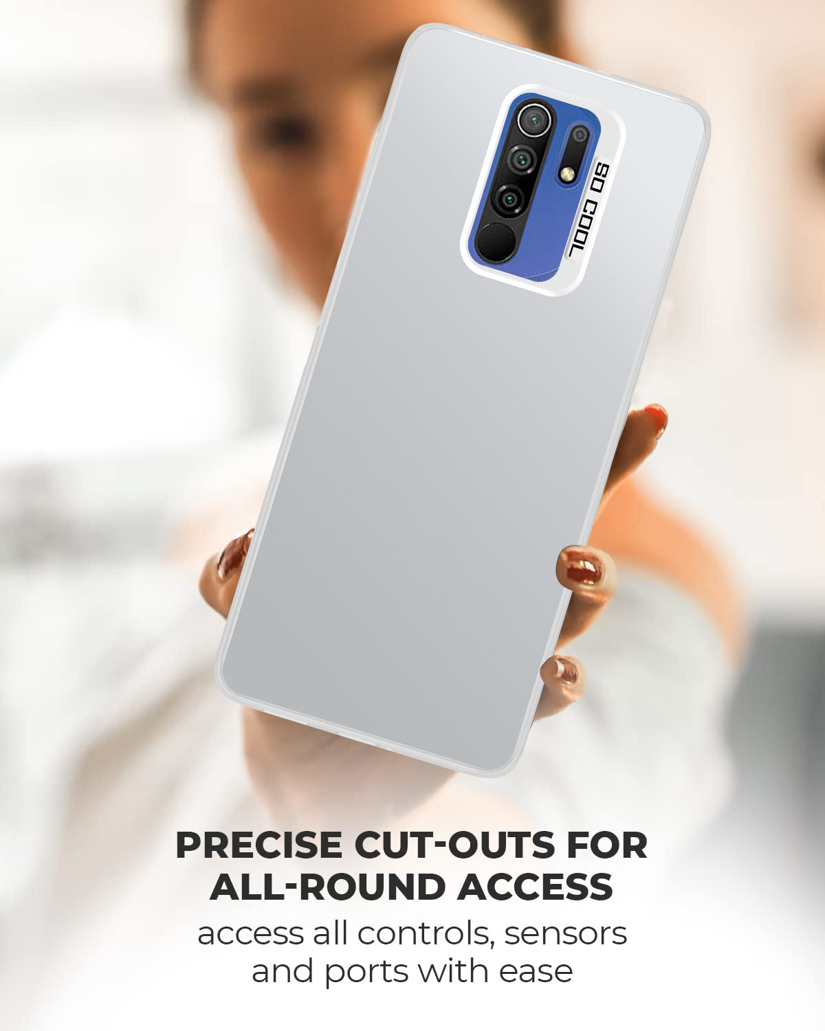 For Poco M2 Hard Back Cover Case (Velvet Touch | Professional Glossy Finish | Camera Protection Bump)