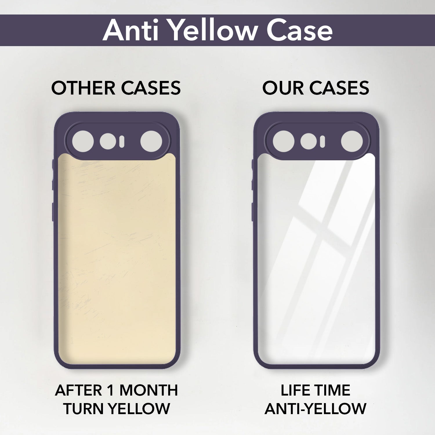 For Vivo X300 FE Back Cover Case Ultra-Hybrid (Lifetime Anti Yellow | Anti Scratch | Crystal Clear Shockproof)