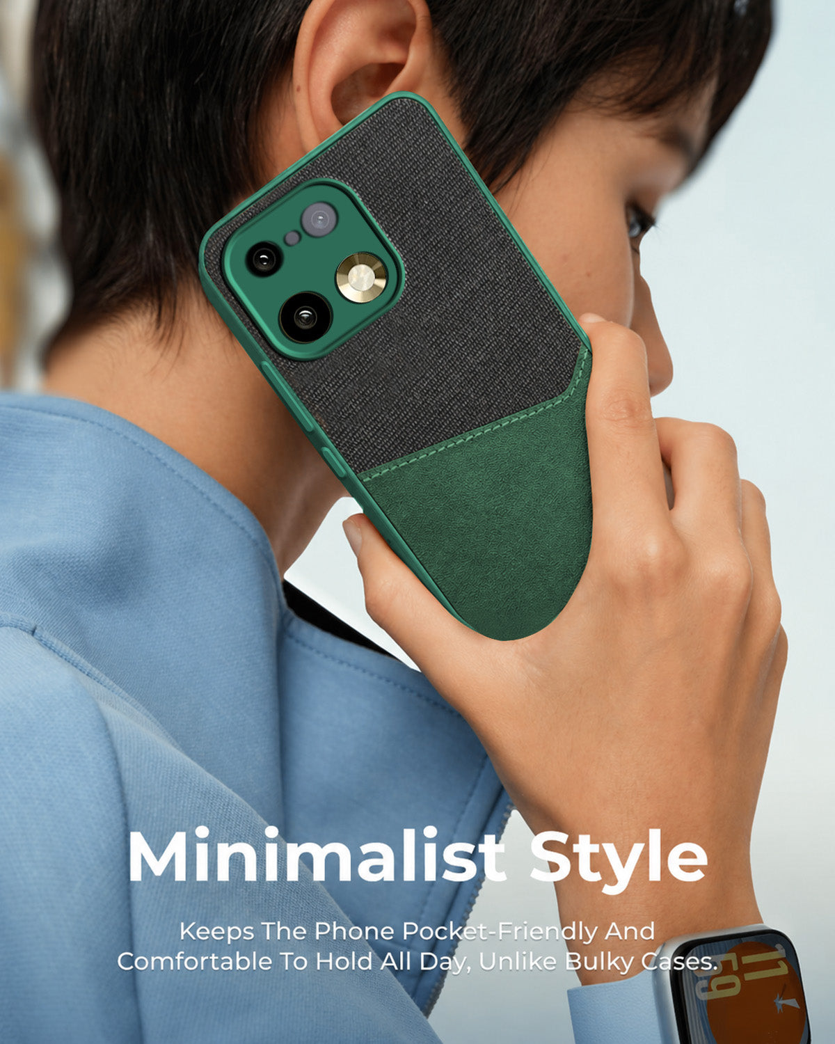 For Realme 16 Pro Plus 5G Back Cover Case (Dual PU Leather Stitch | Professional Minimalist | Soft and Flexible)