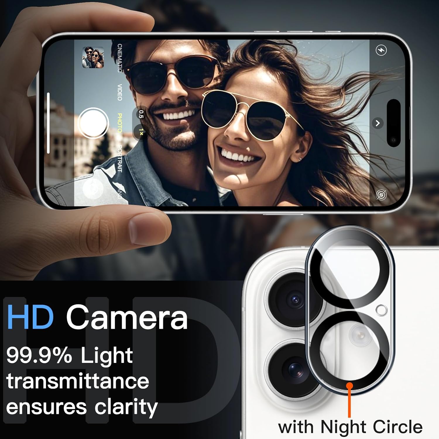 Camera Glass For Iphone 17 Tempered Glass, Scratch Resistant, Flash-Friendly Premium Lens Cover
