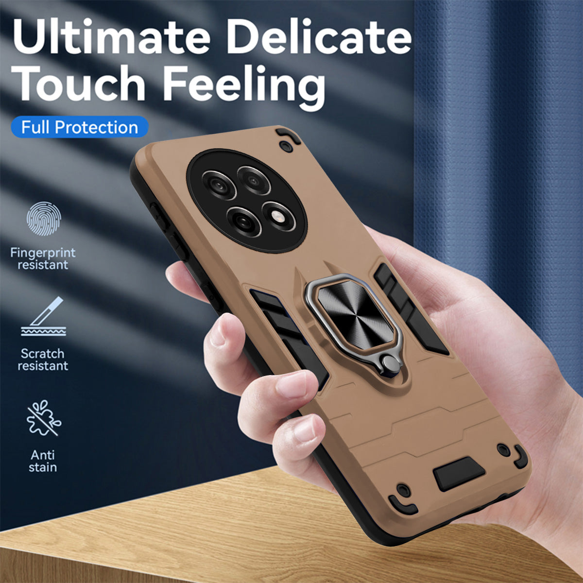 For OnePlus 13R Back Cover Case (Shockproof Polycarbonate Dual Layer Hybrid Armor)