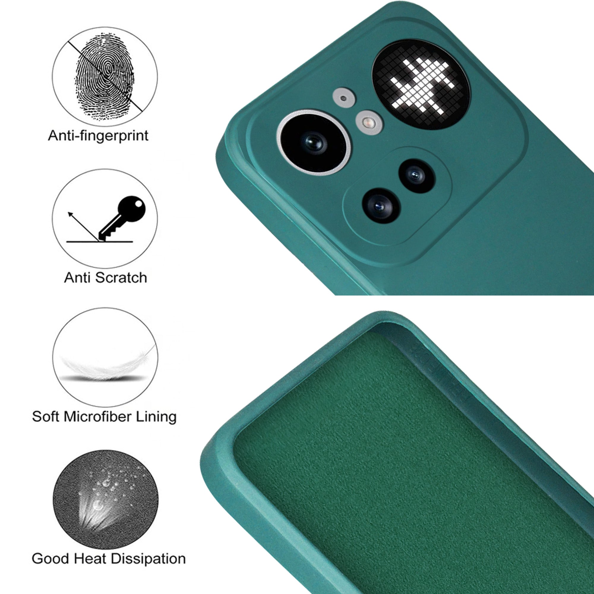 For Nothing Phone 4A Pro 5G Back Cover Case (Matte Finish Silicone with Inside Fiber cloth)